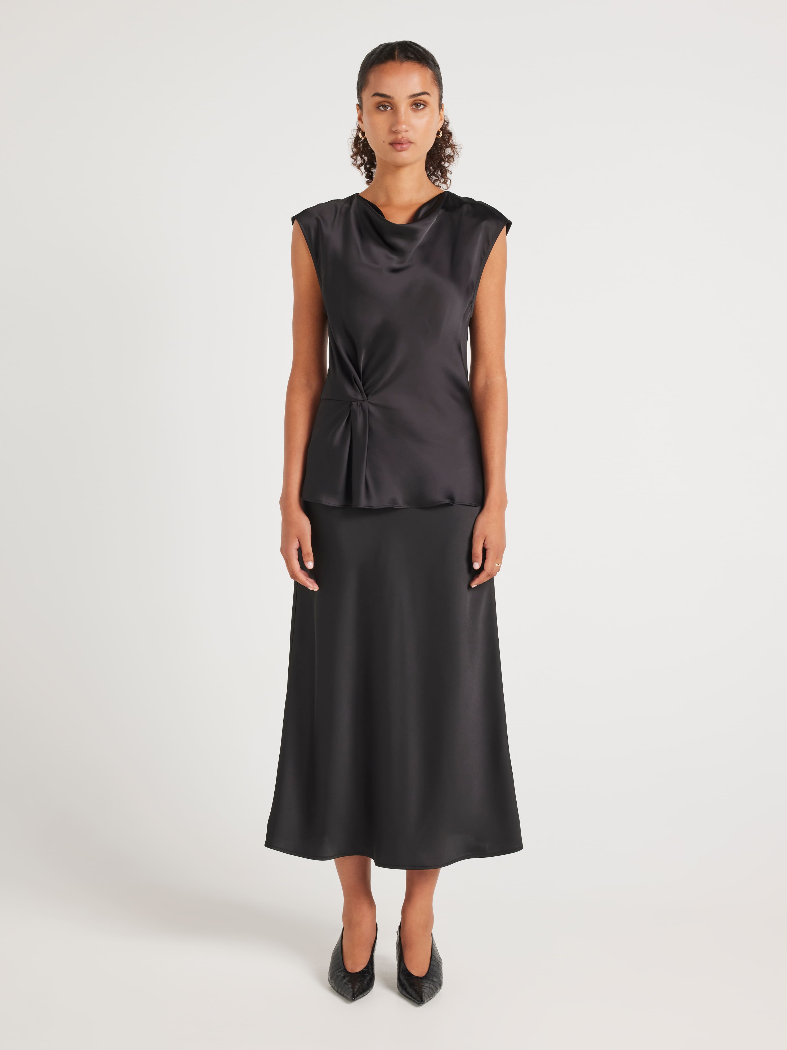 Keira Knot Satin Top