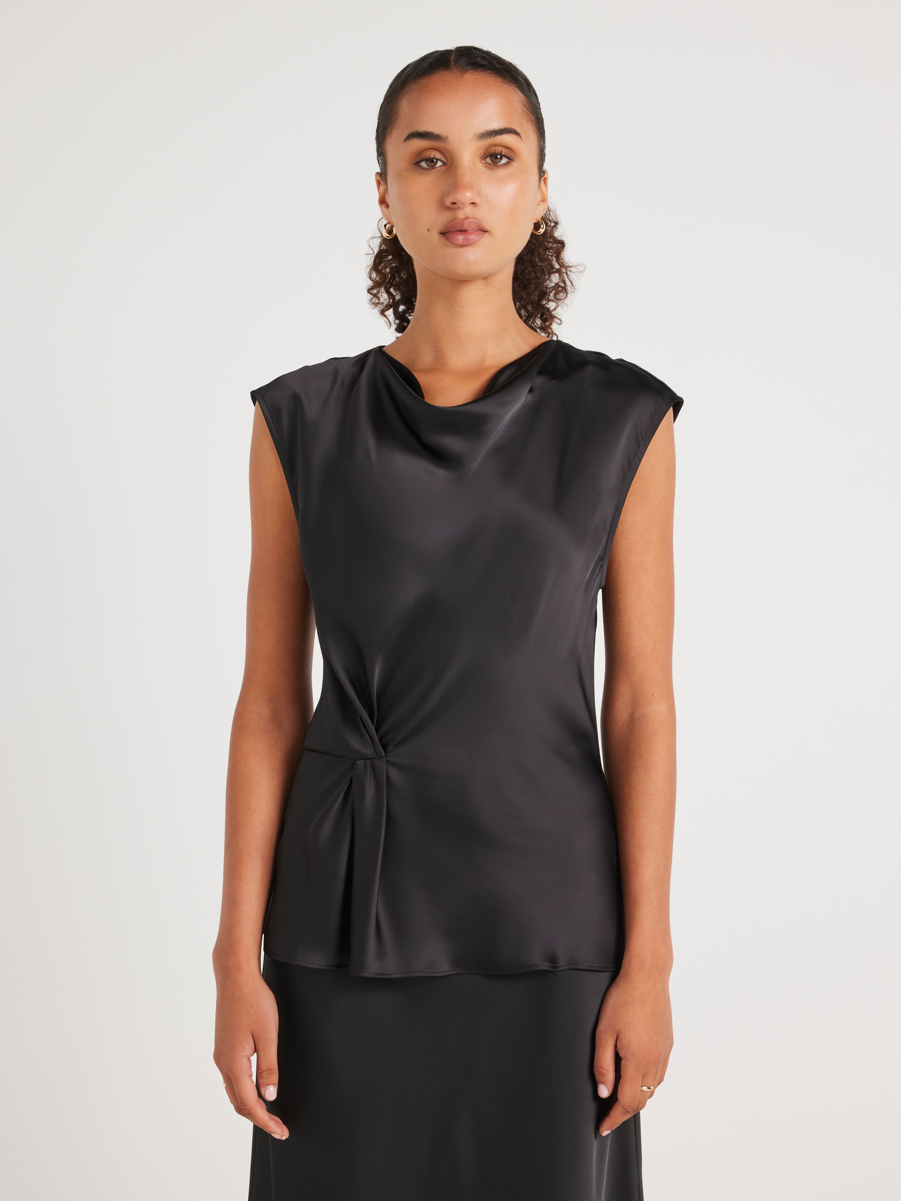 Keira Knot Satin Top