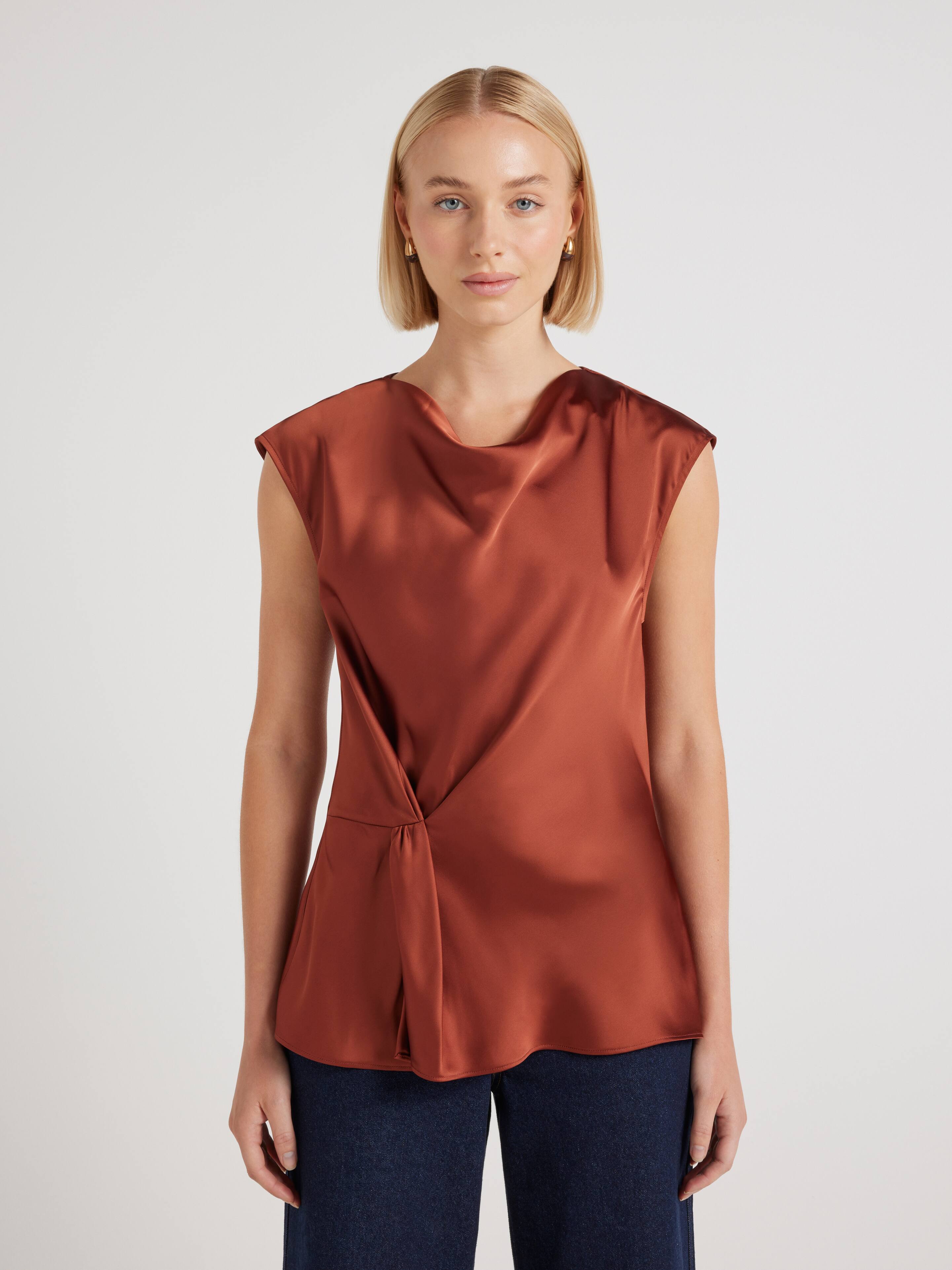 Keira Knot Satin Top
