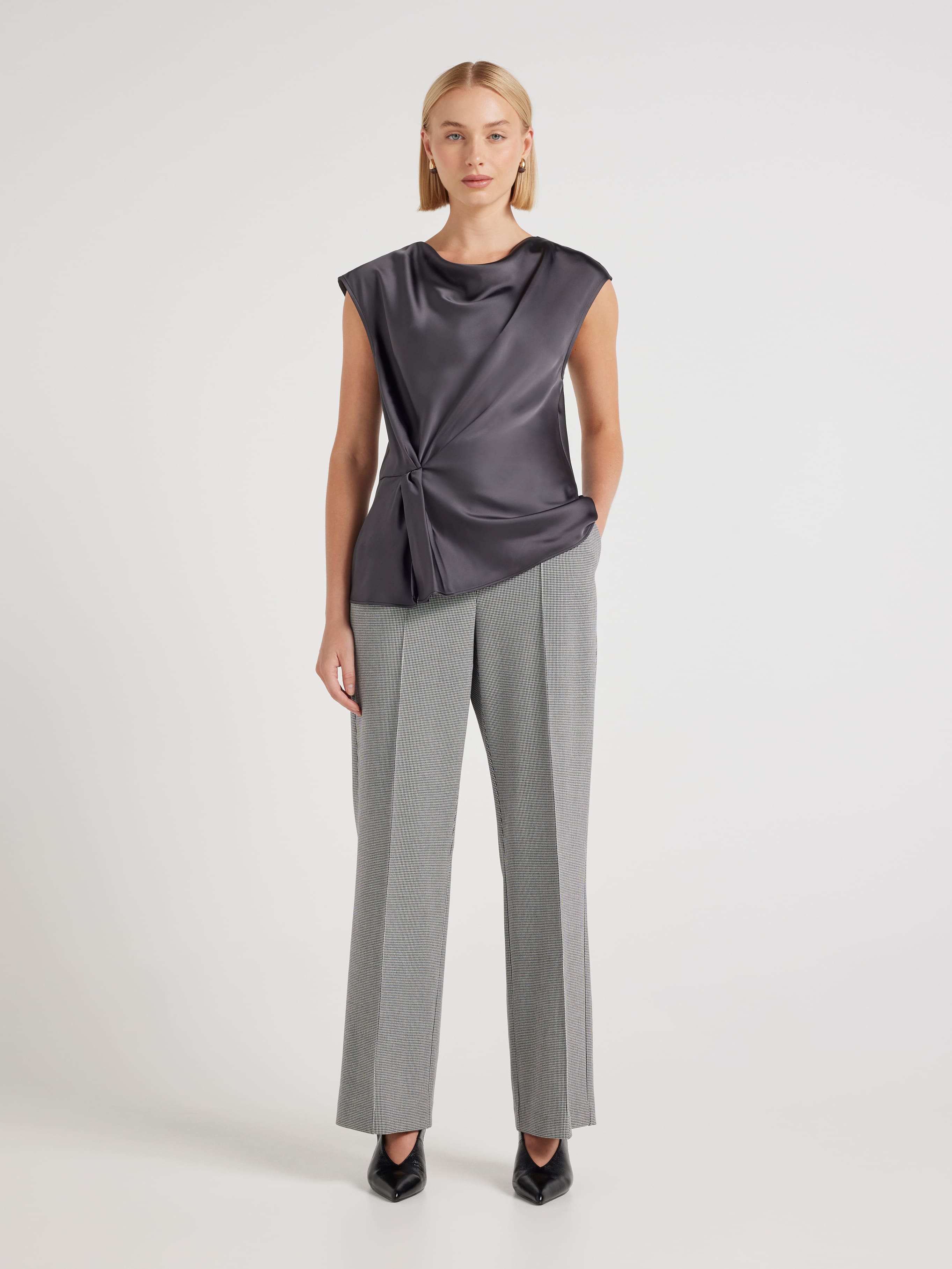 Keira Knot Satin Top