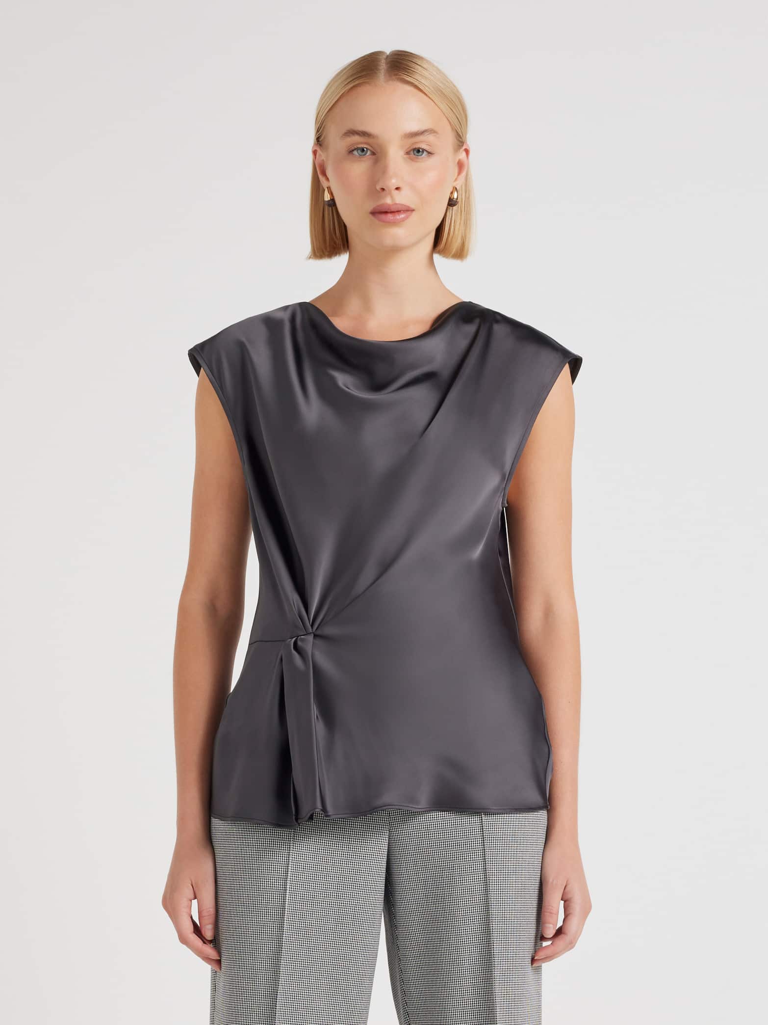 Keira Knot Satin Top