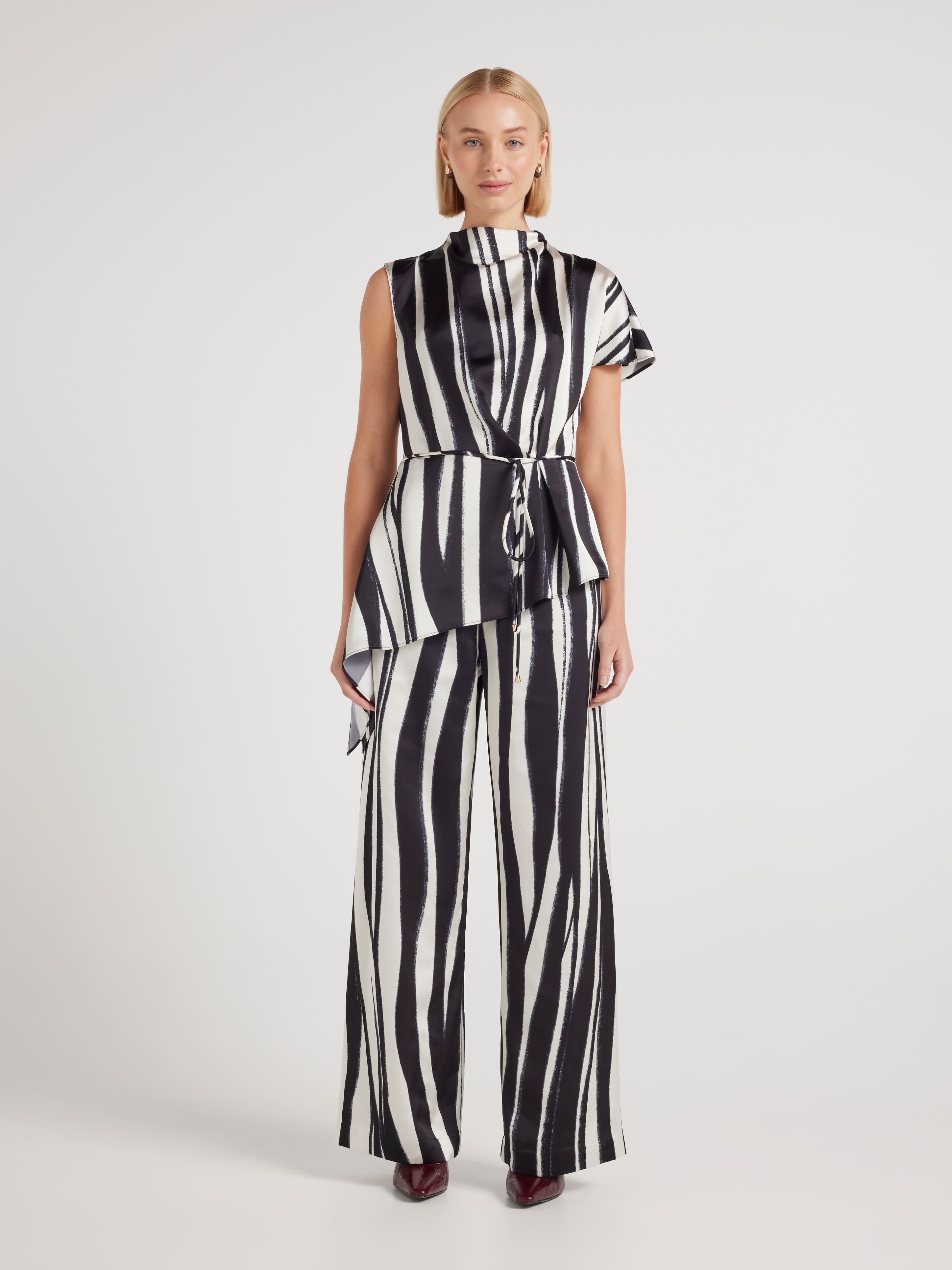Aspen Satin One Shoulder Top