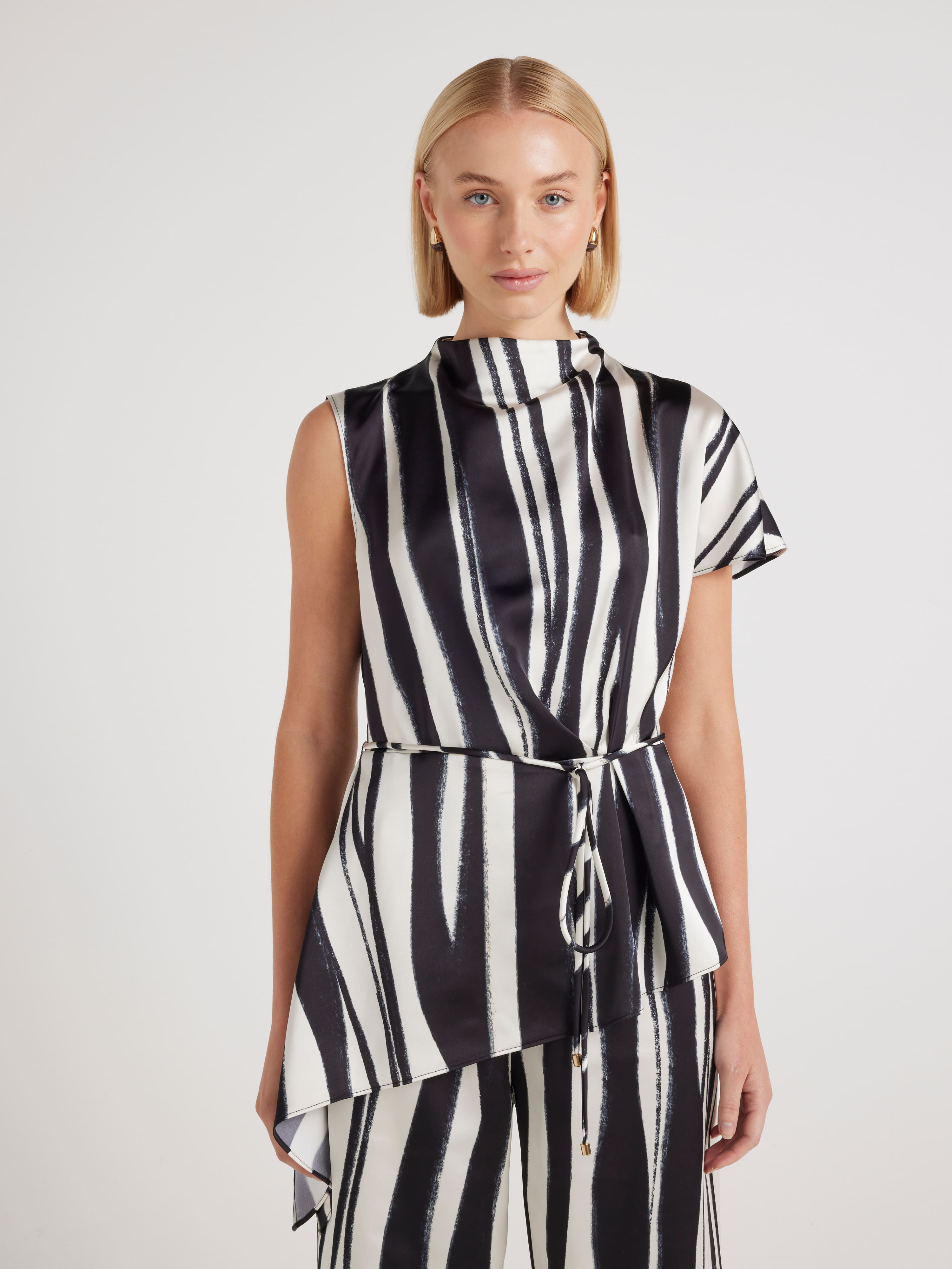 Aspen Satin One Shoulder Top