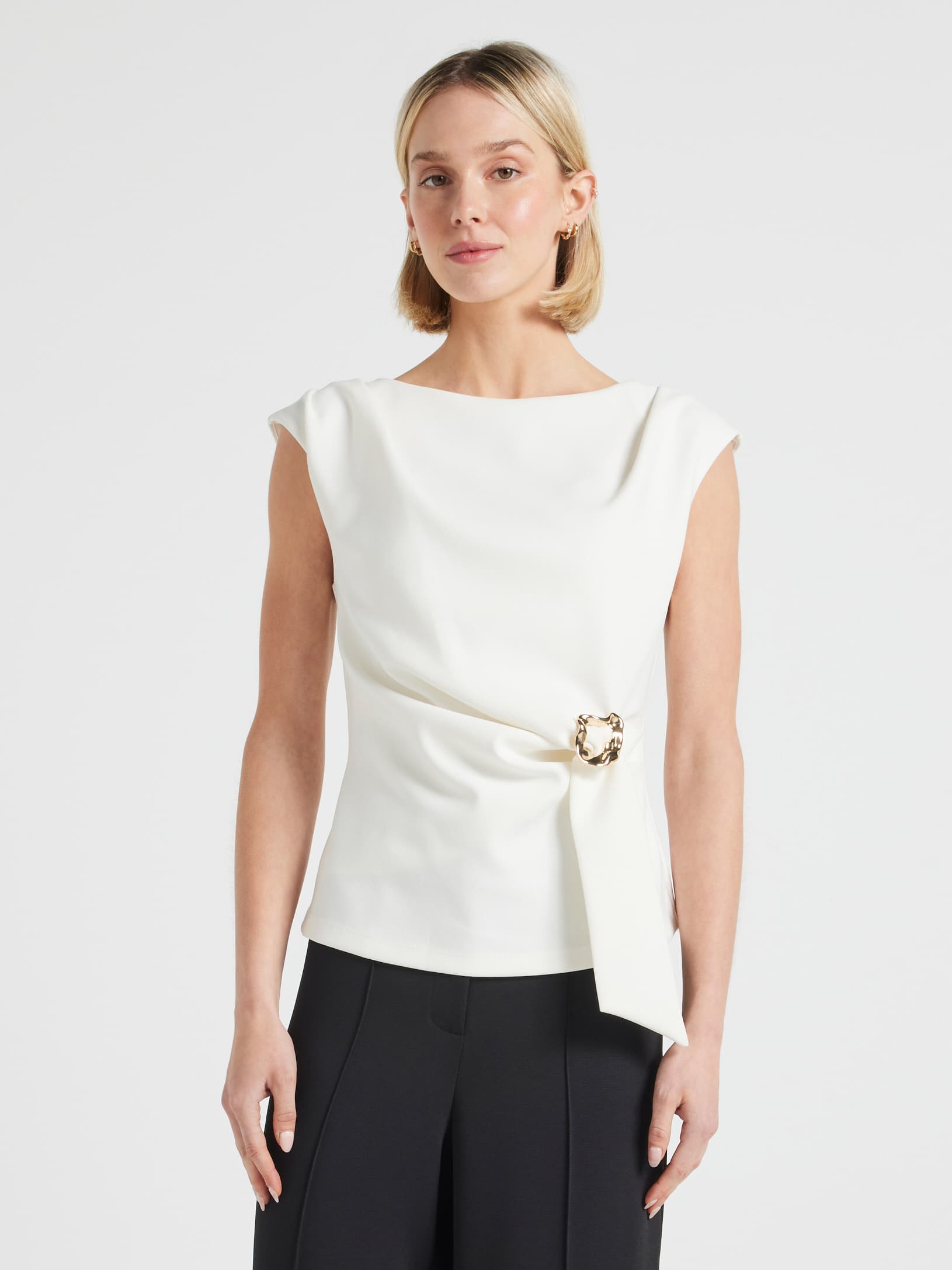 Nicki Drape Hardware Top