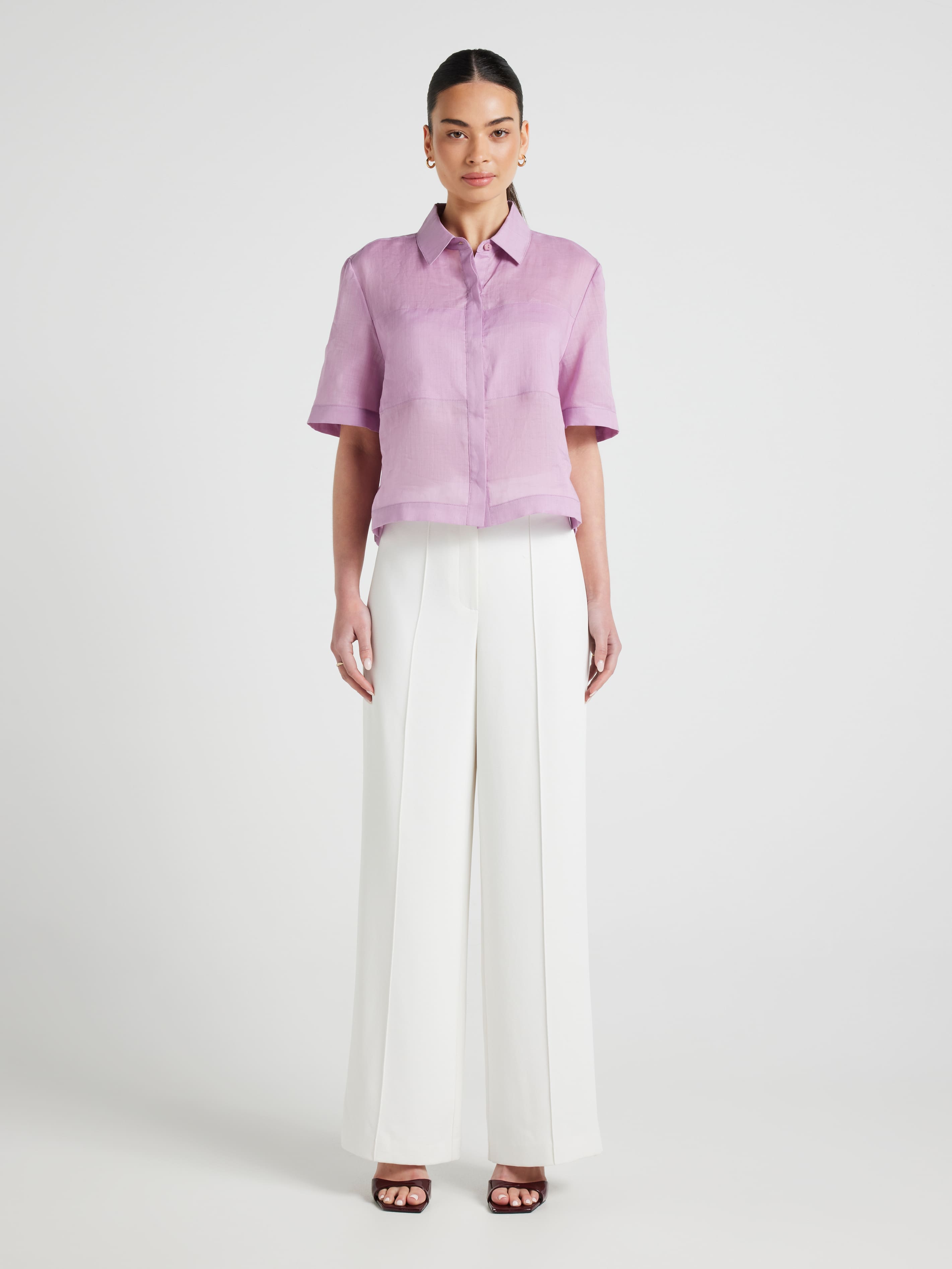 Brooklyn Sheer Crop Shirt