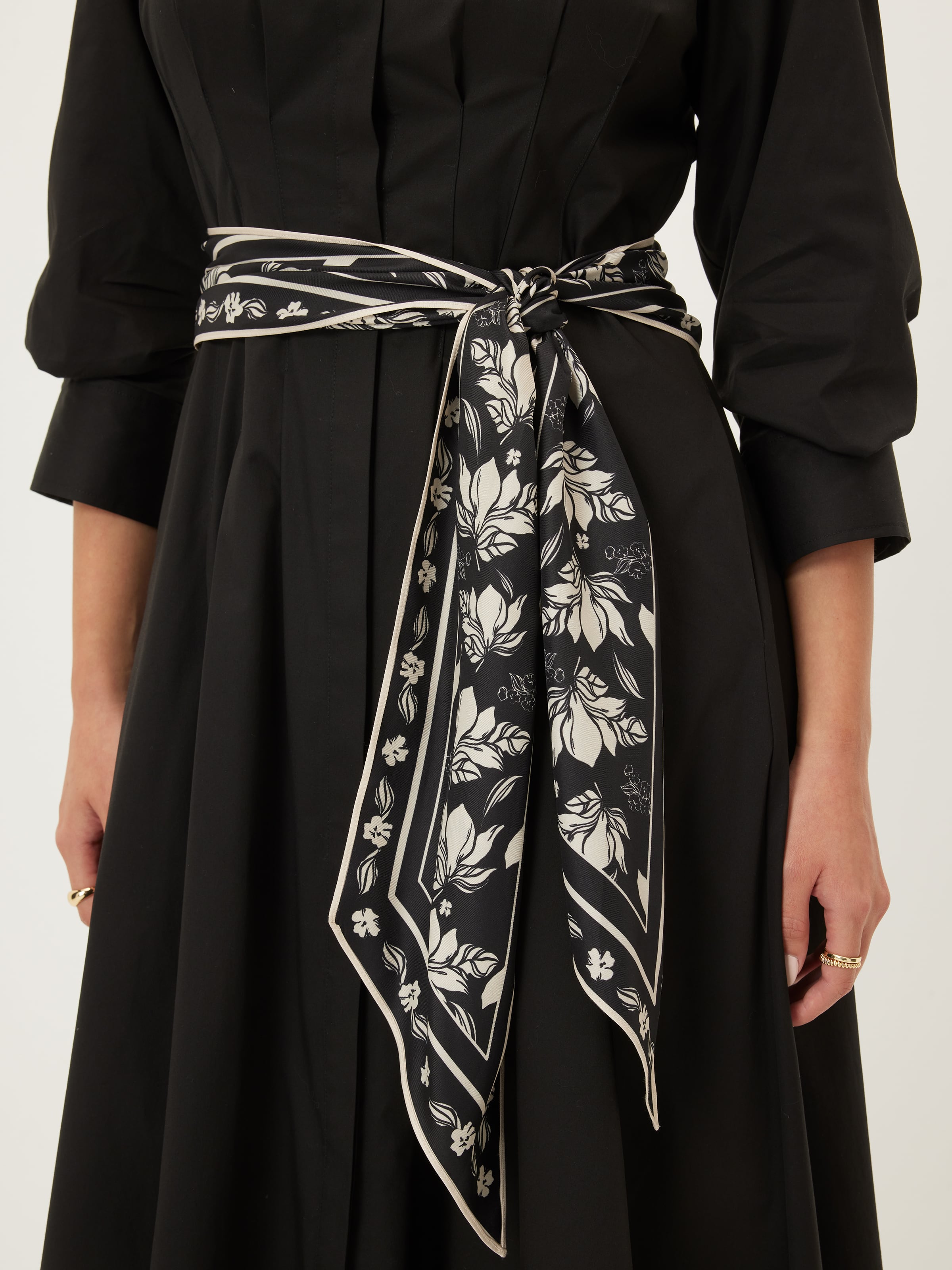 Simone Scarf Belt Shirt Dress