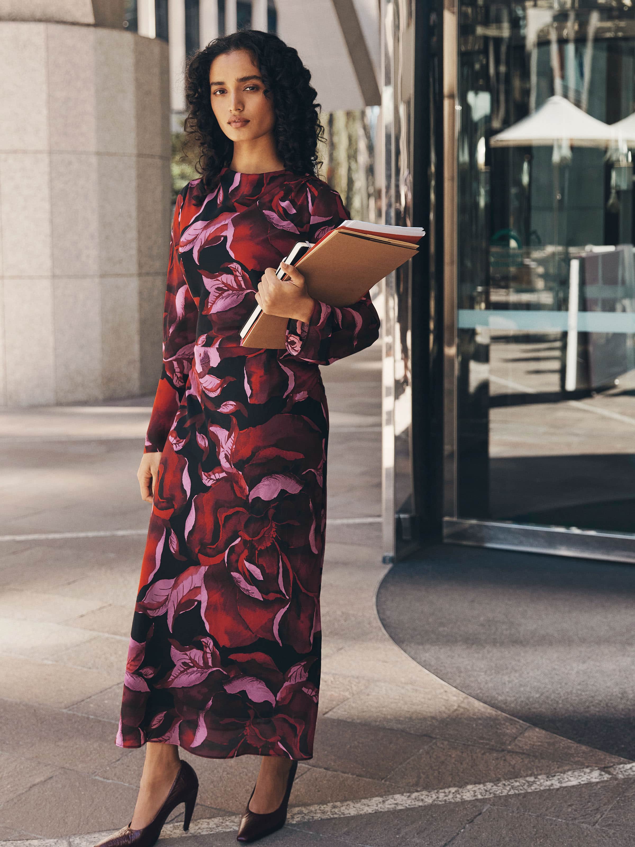 portmans long sleeve dress @feshkins stuns in our Violet Dress!, #portmans #portmansstyle