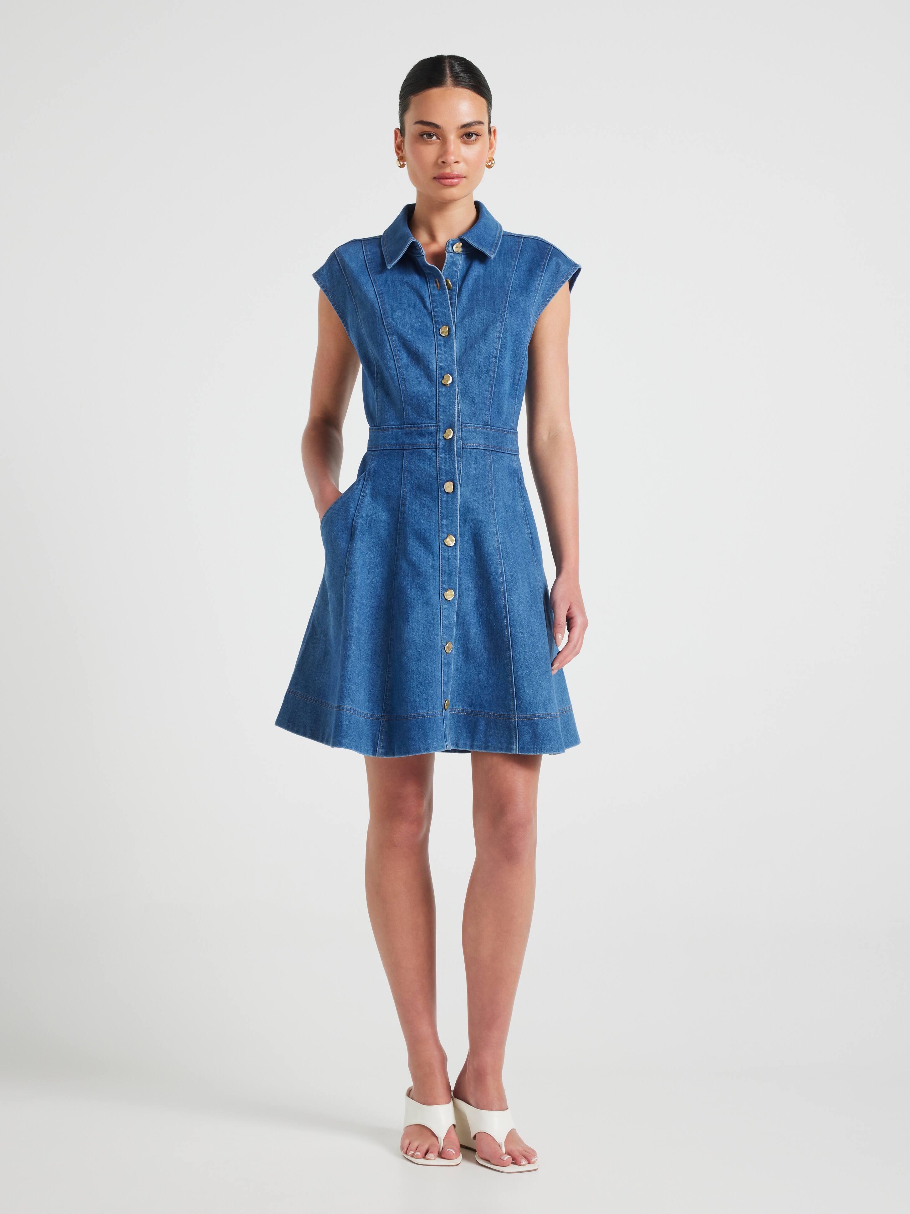 Rhodes Denim Short Dress