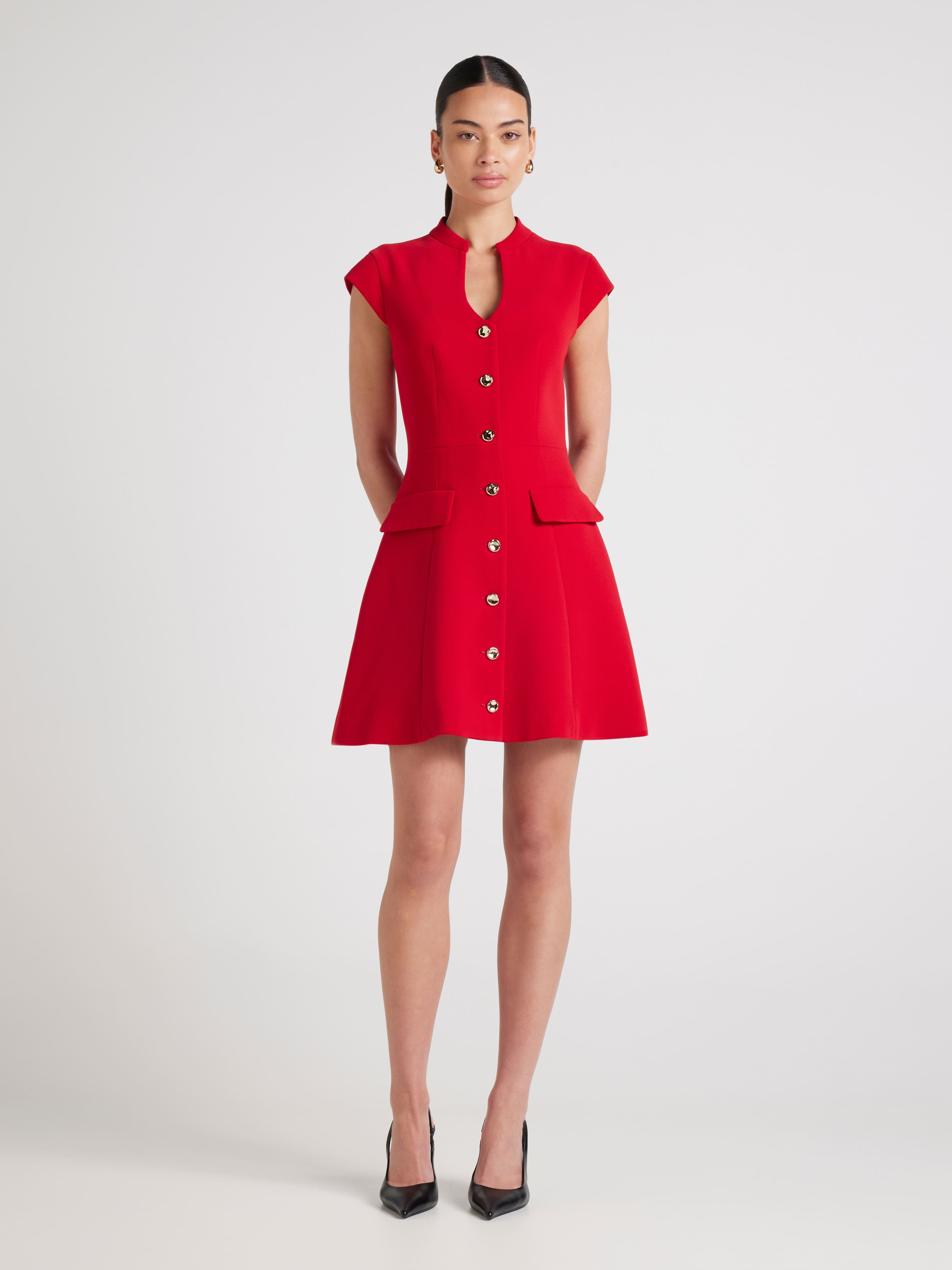 Janelle Notch Neck Short Dress