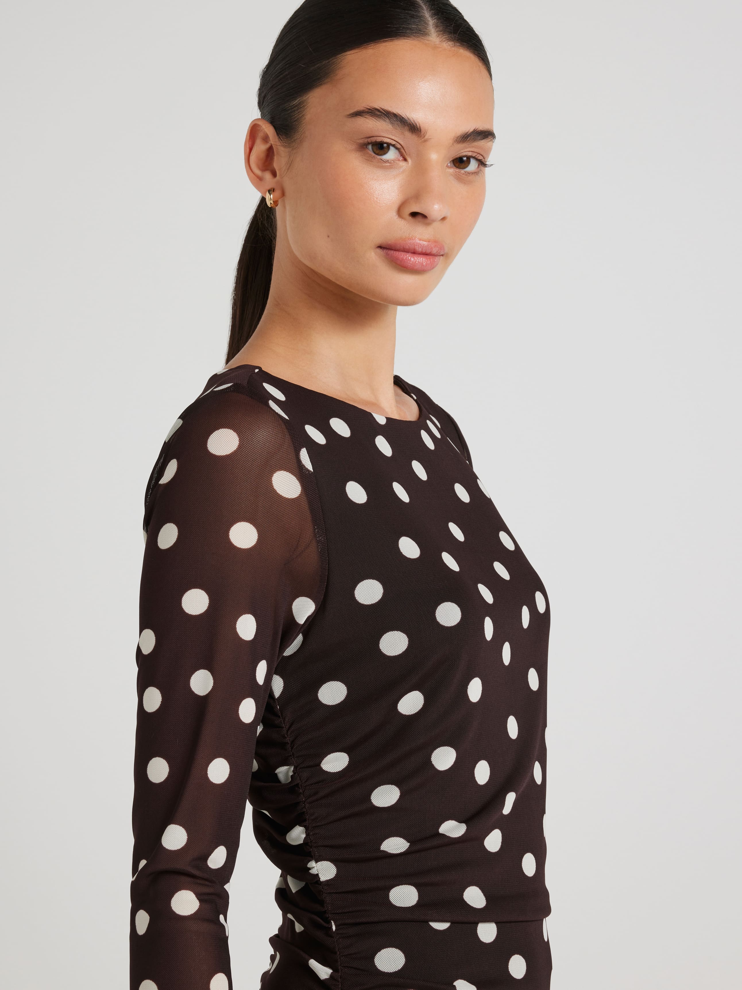 Violet Ruched Midi Dress