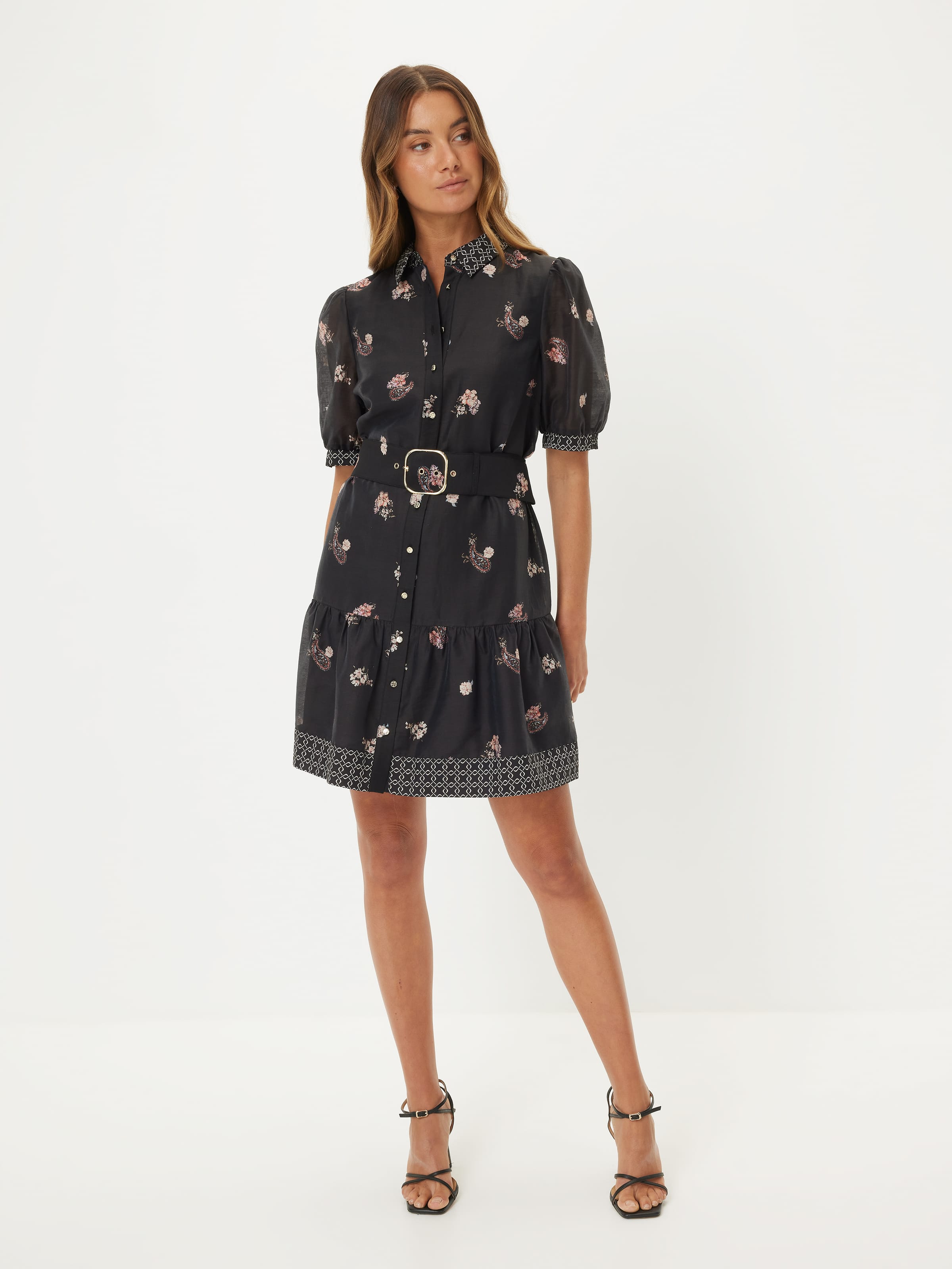 Zahra Spliced Shirt Dress