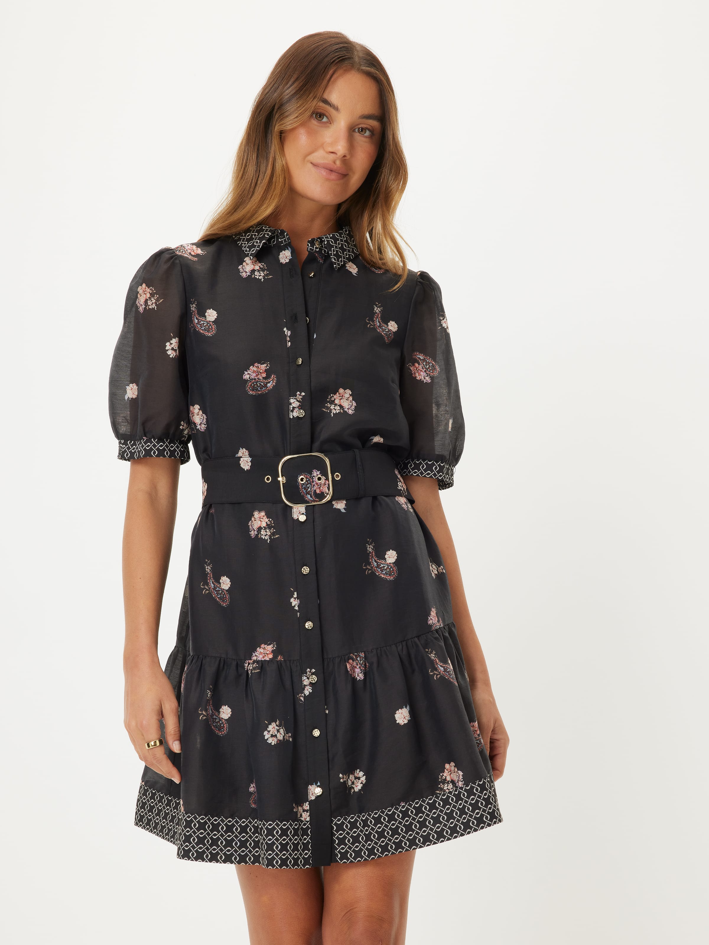 Zahra Spliced Shirt Dress