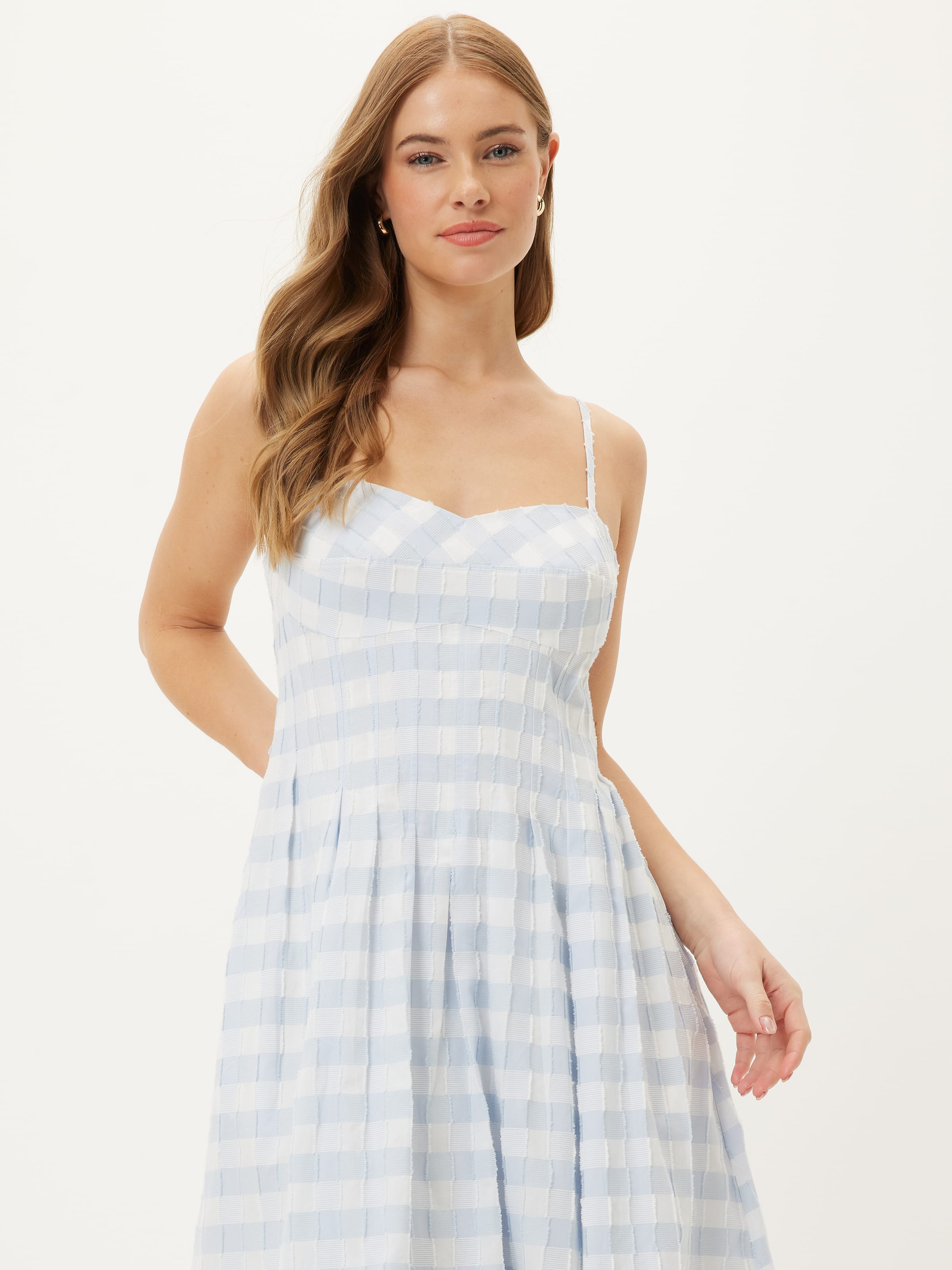 Serena Check Midi Dress