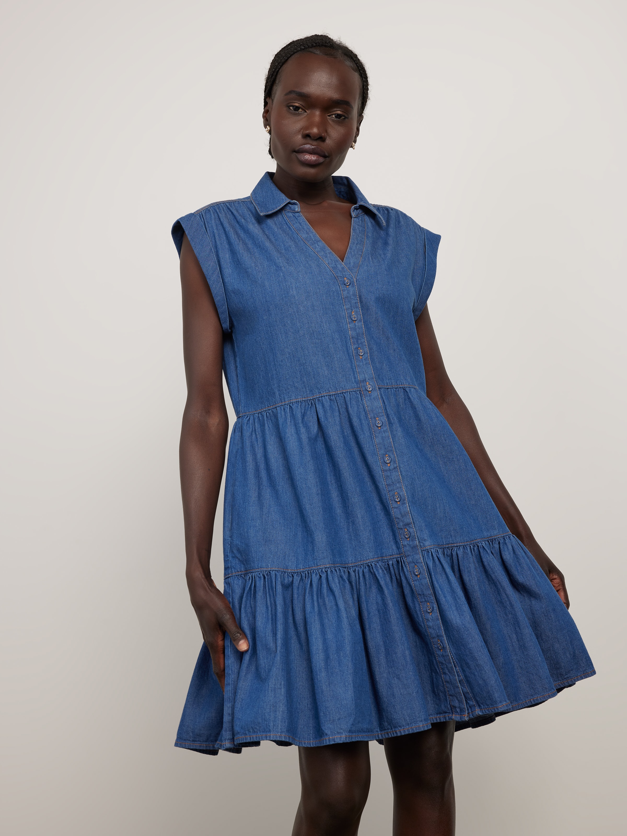 Chambray dress sale