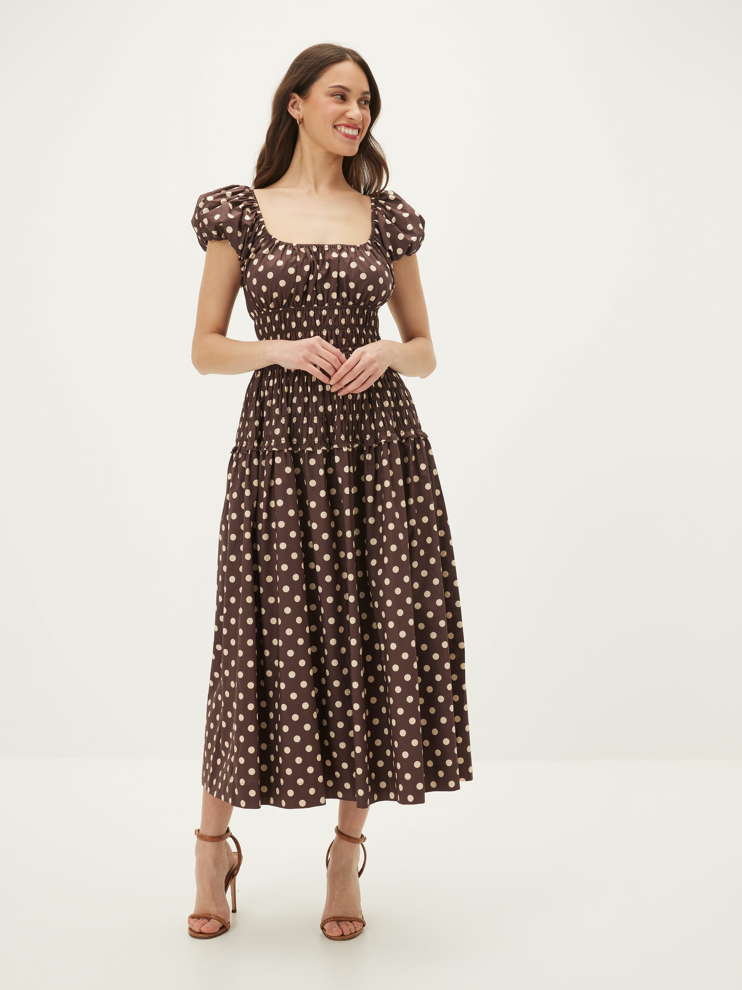 Iris Ruched Midi Dress