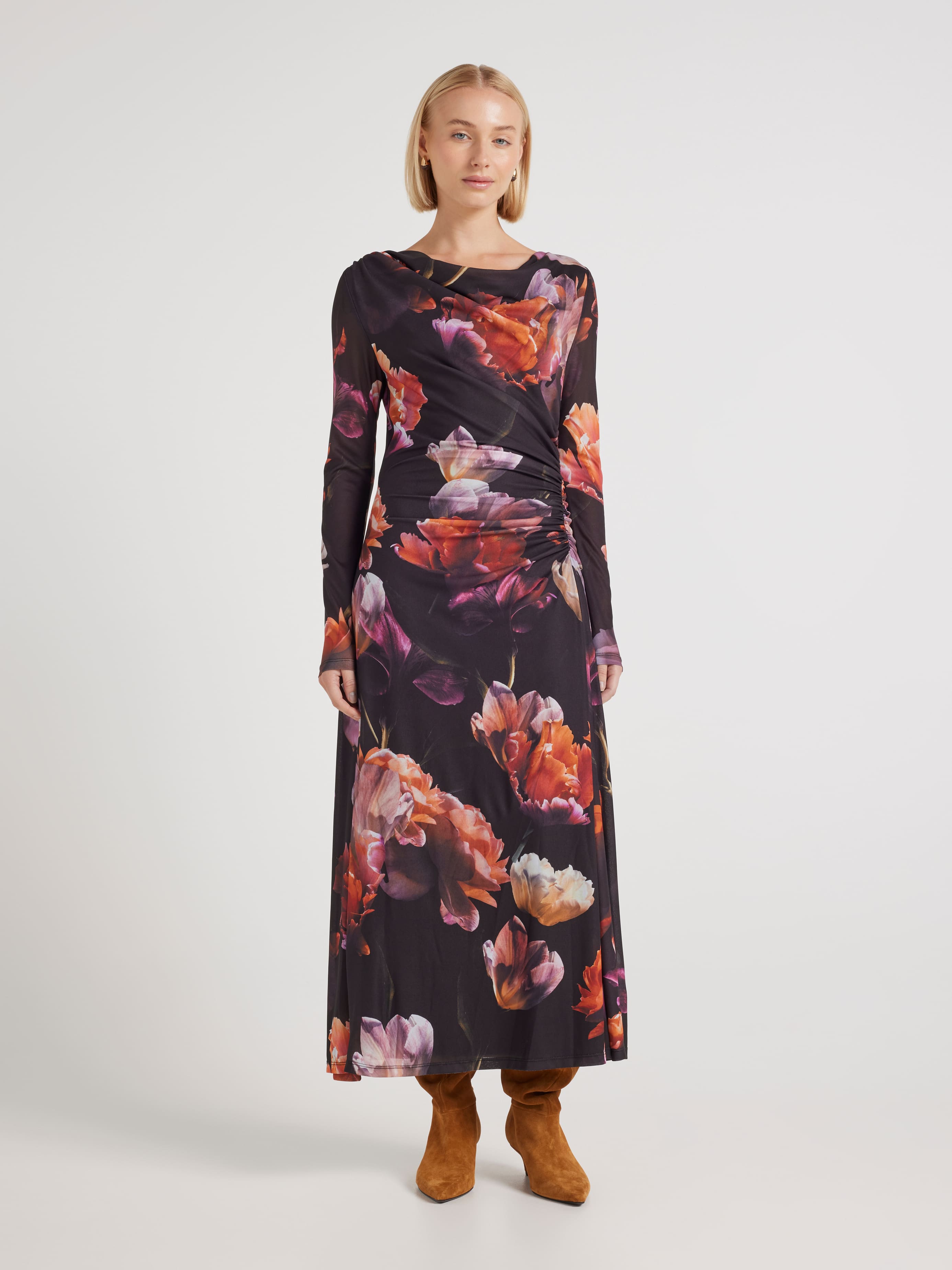 Coco Long Sleeve Mesh Dress