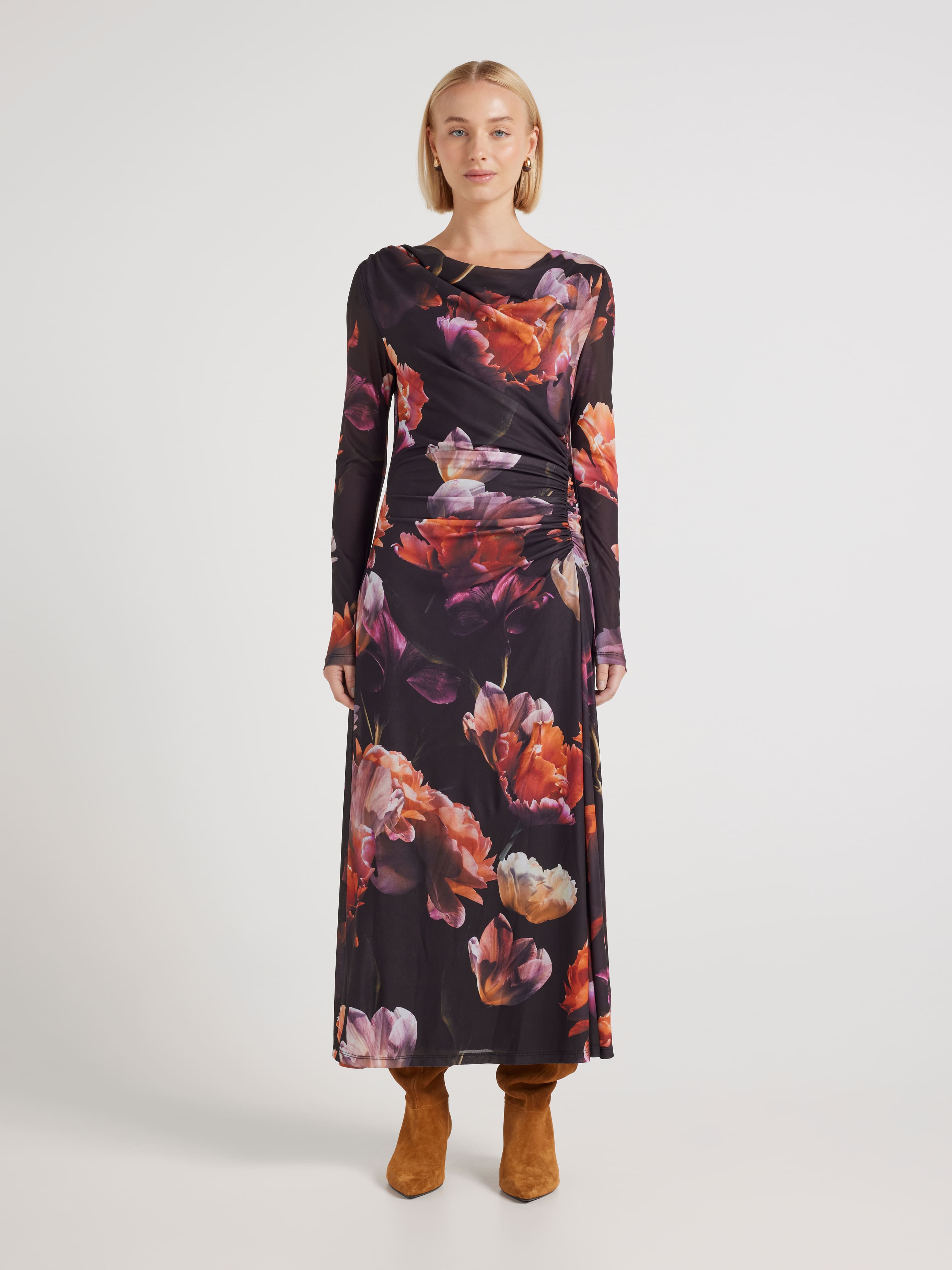 Coco Long Sleeve Mesh Dress