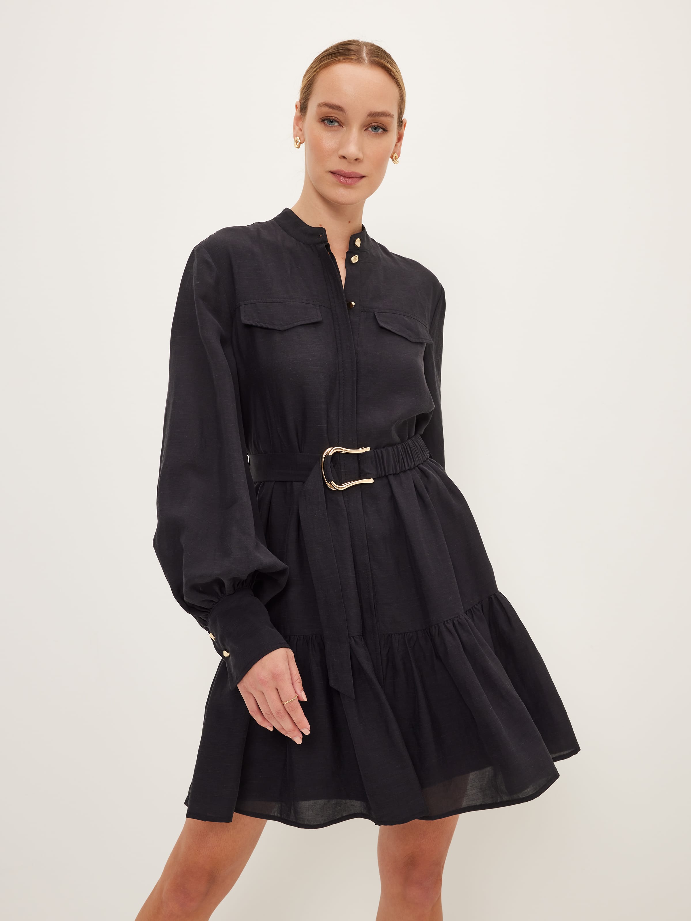 Jayda Puff Sleeve Shirt Dress Portmans Online