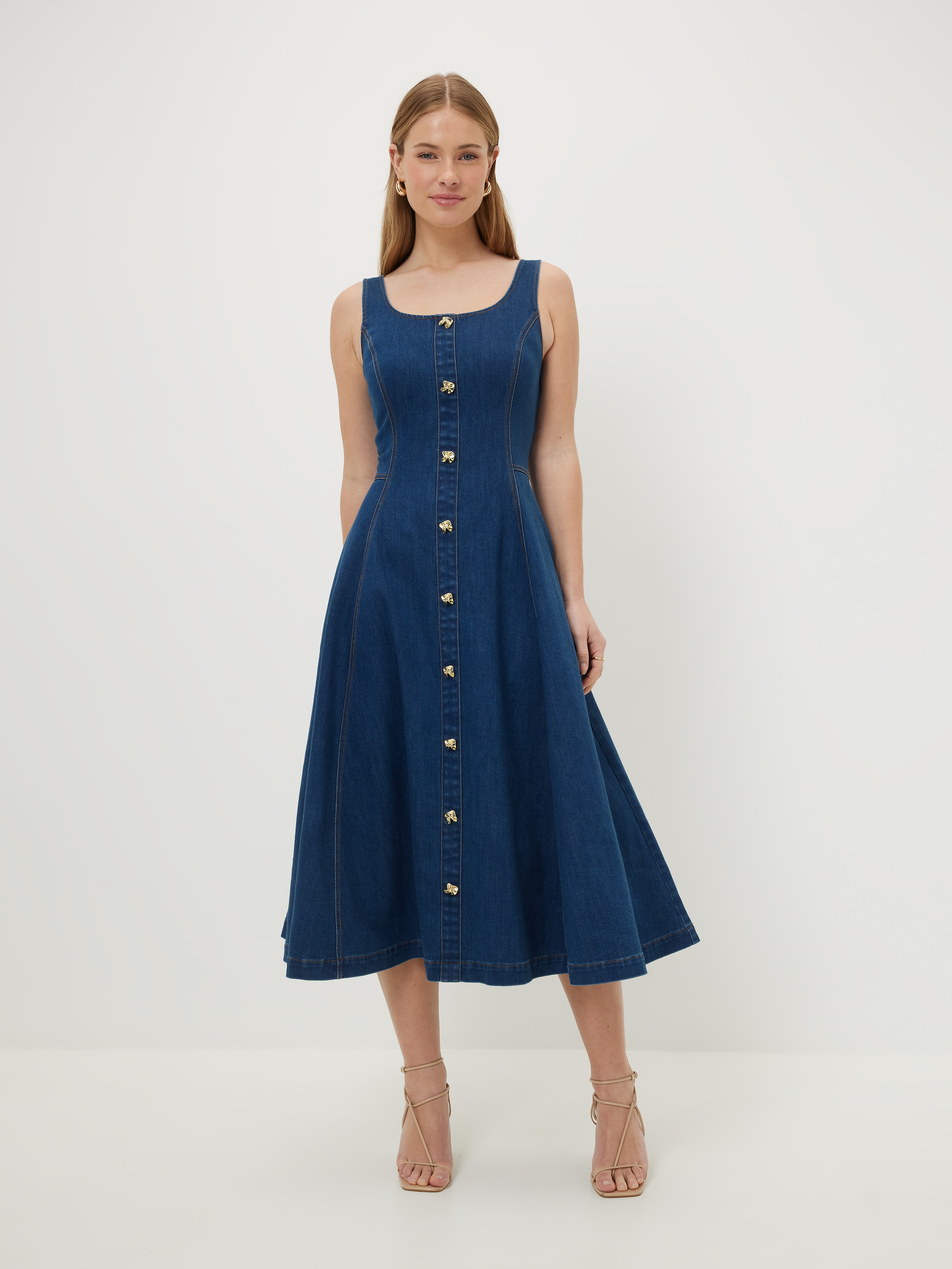 Florence Denim Midi Dress