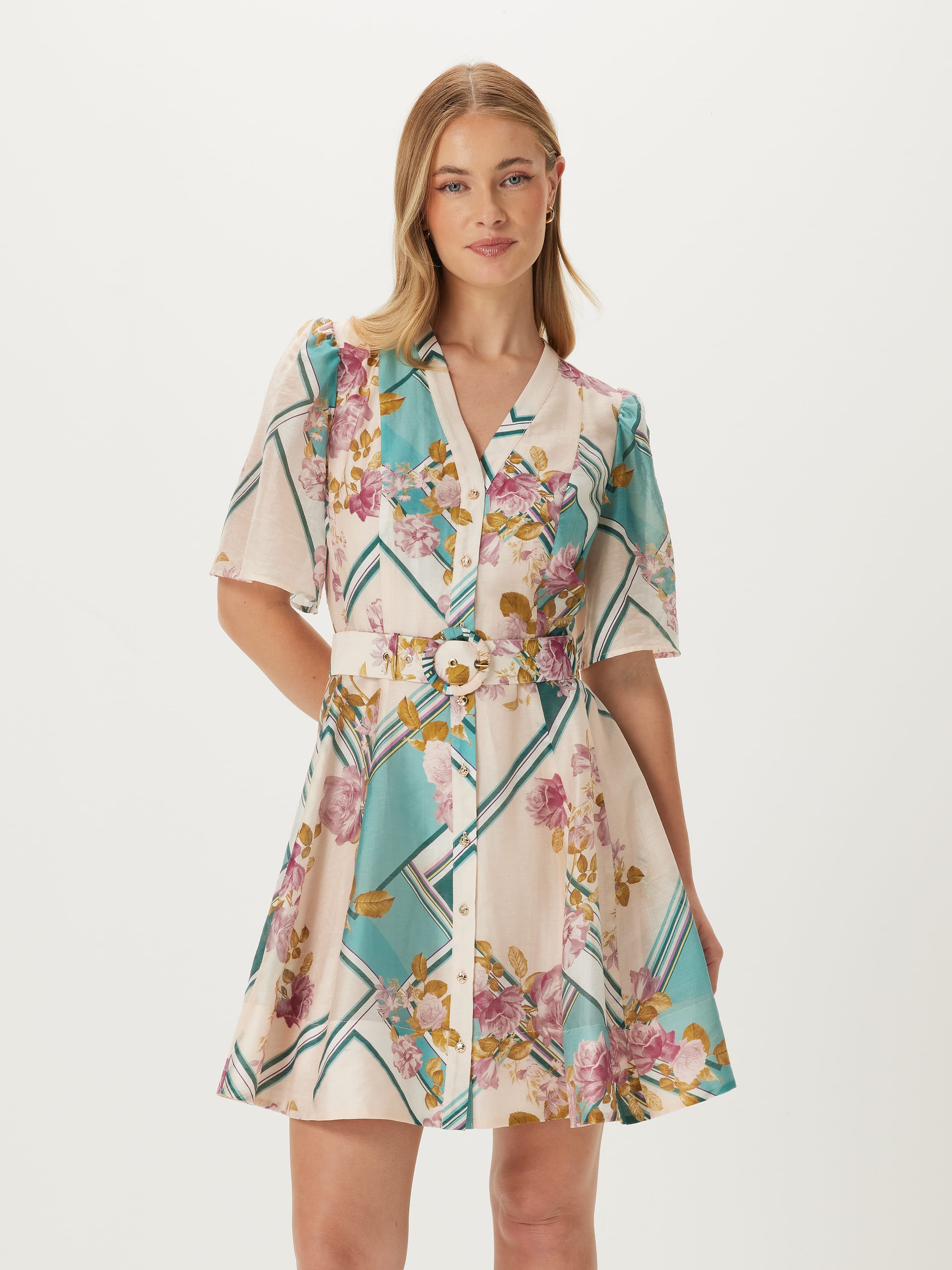 Mara V Neck Short Dress