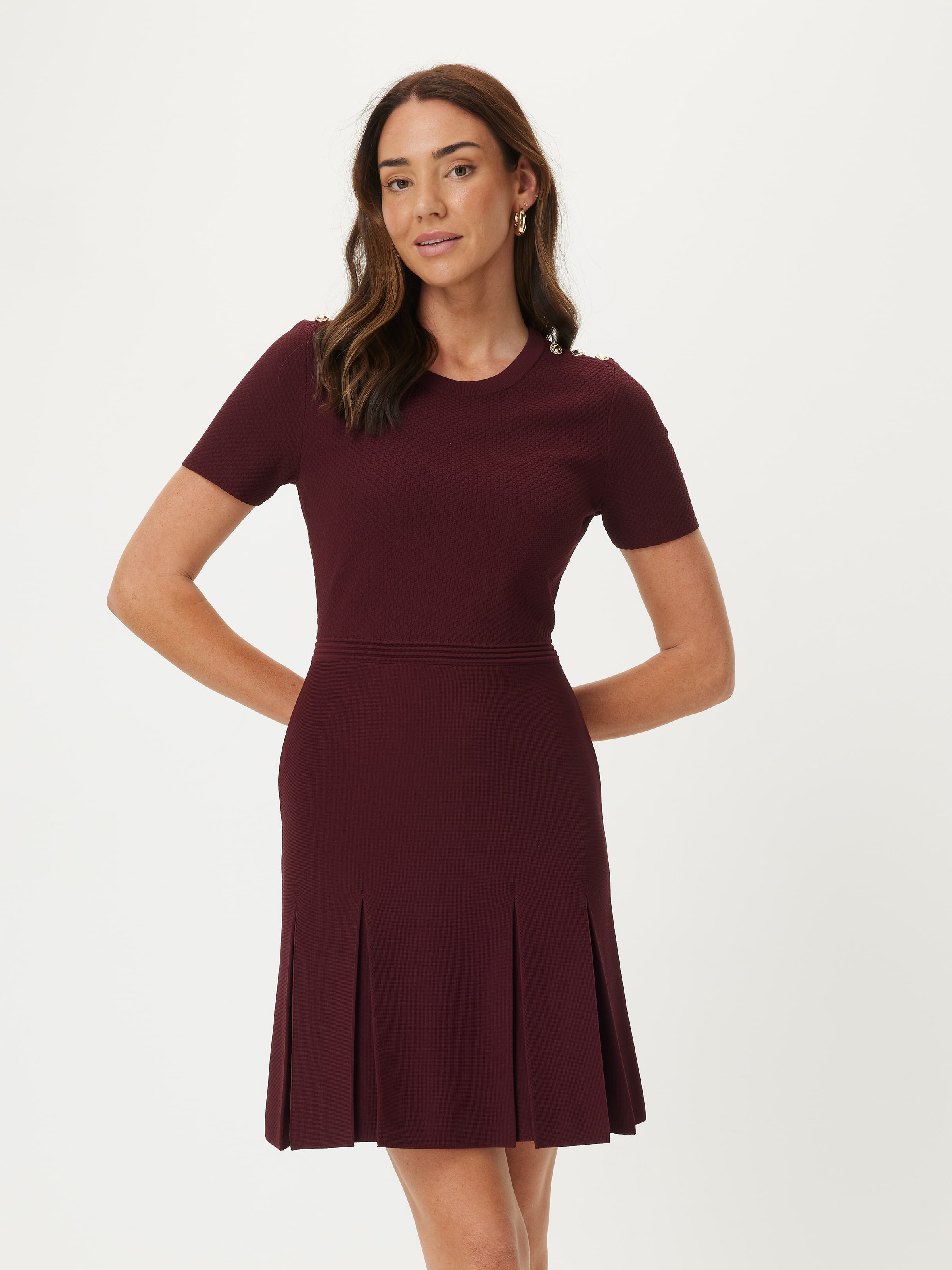 Liz Box Pleat Mini Dress