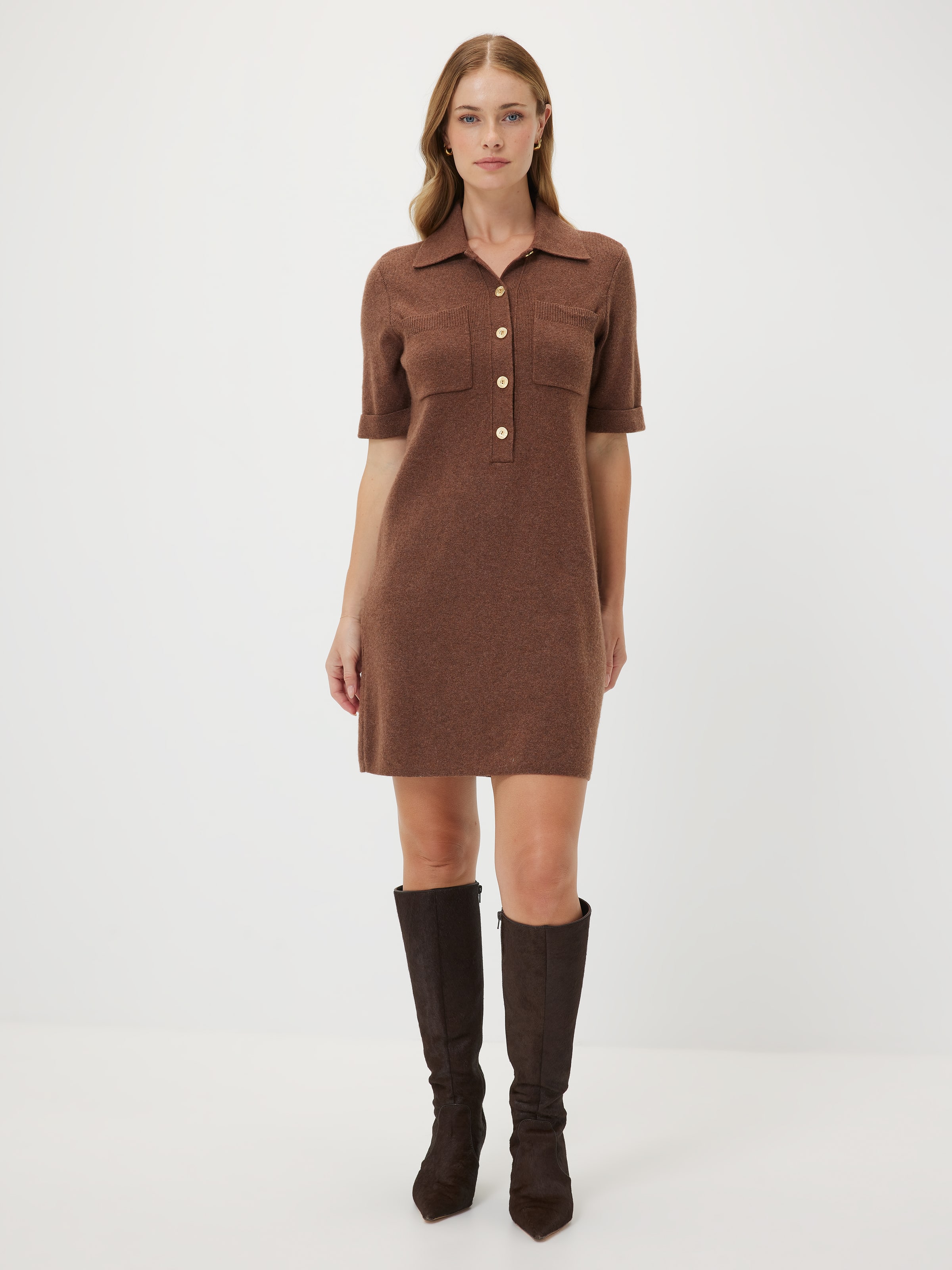 Juliana Collared Knit Dress