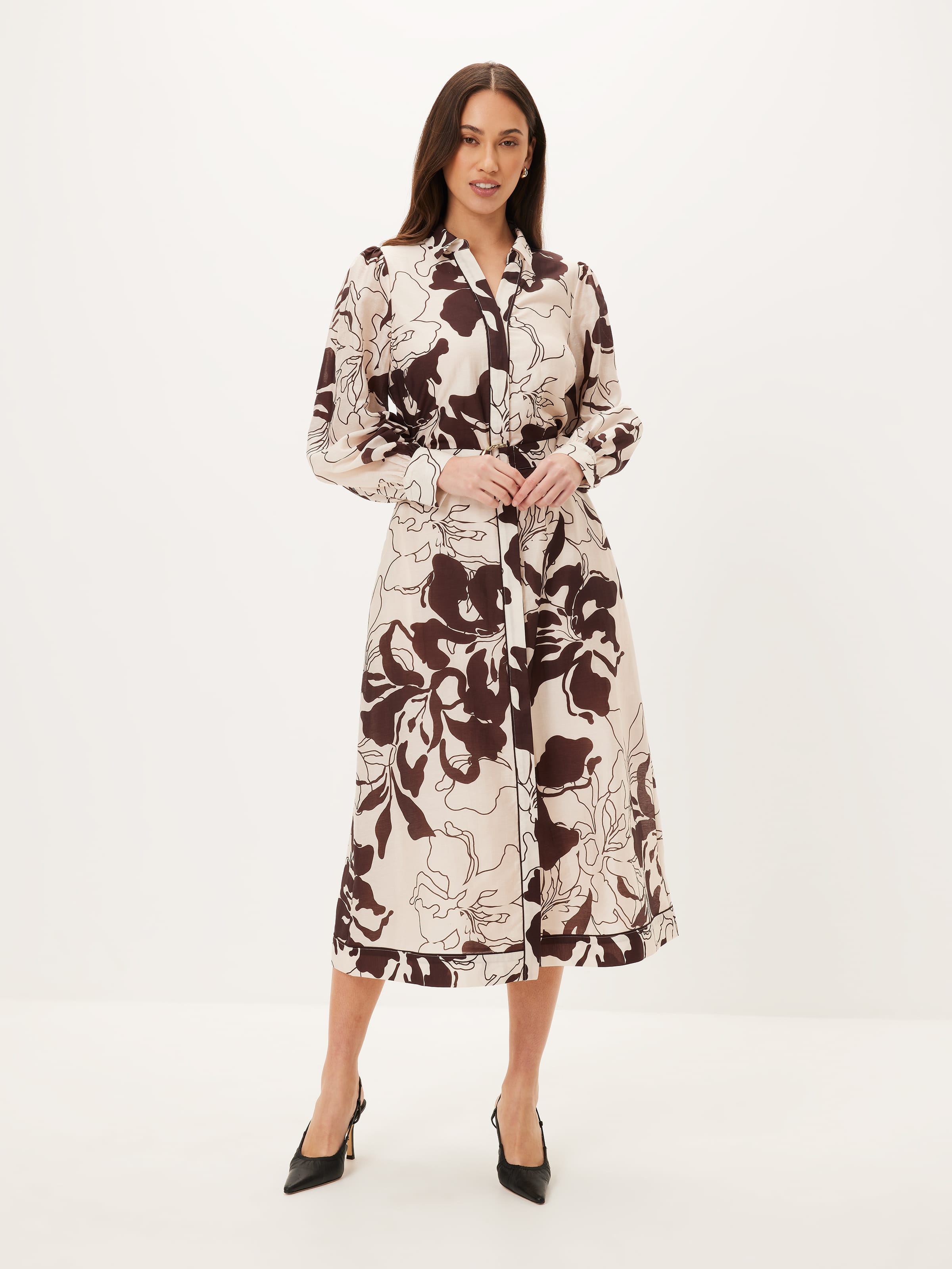 Vanessa Piping Midi Dress