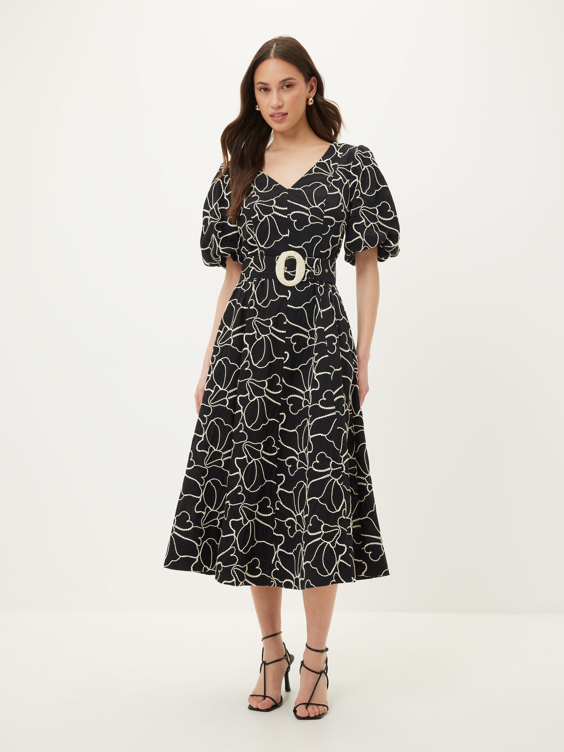 Kendall Embroidered Midi Dress