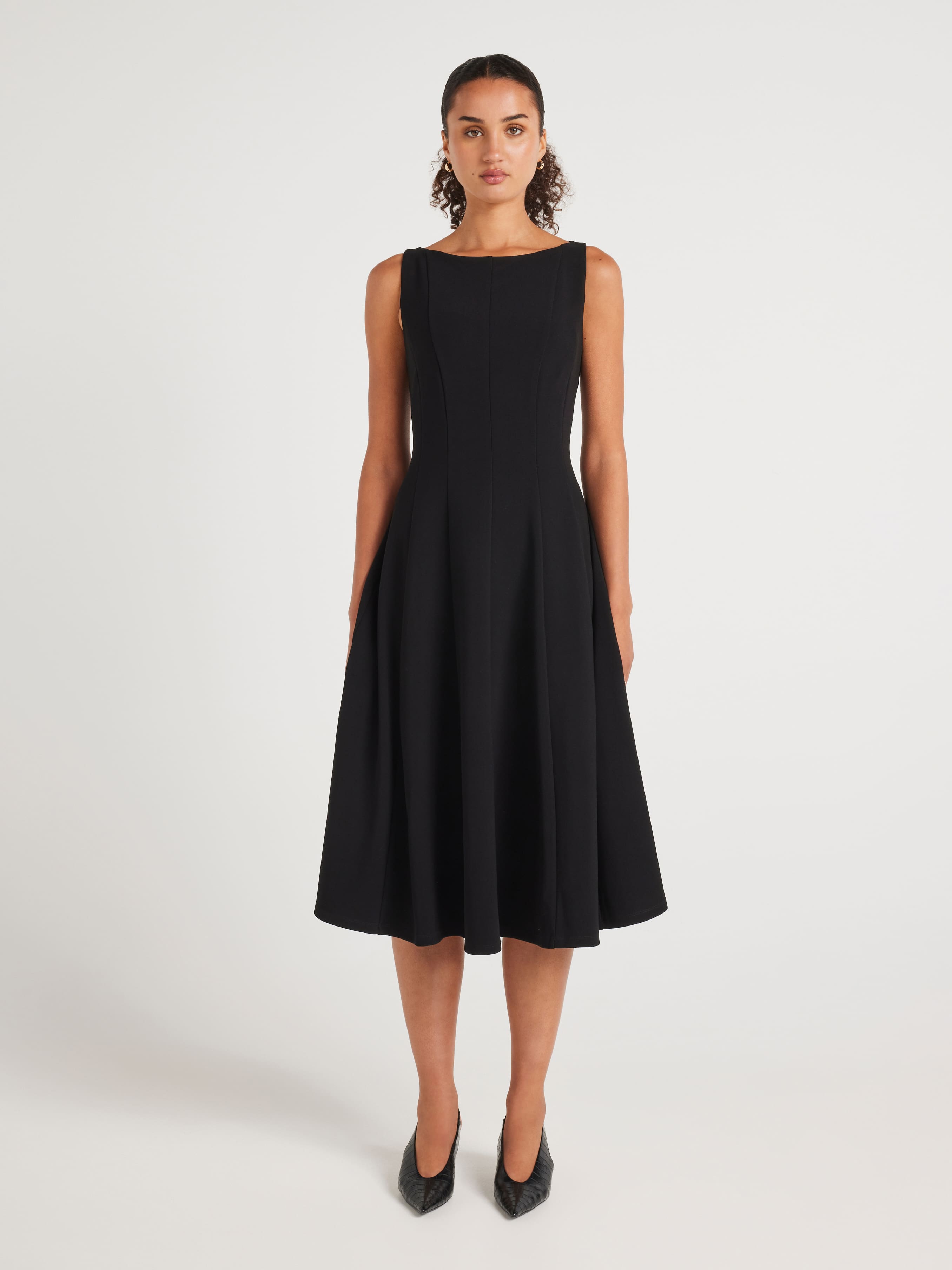 Rosie Boat Neck Fit & Flare Dress