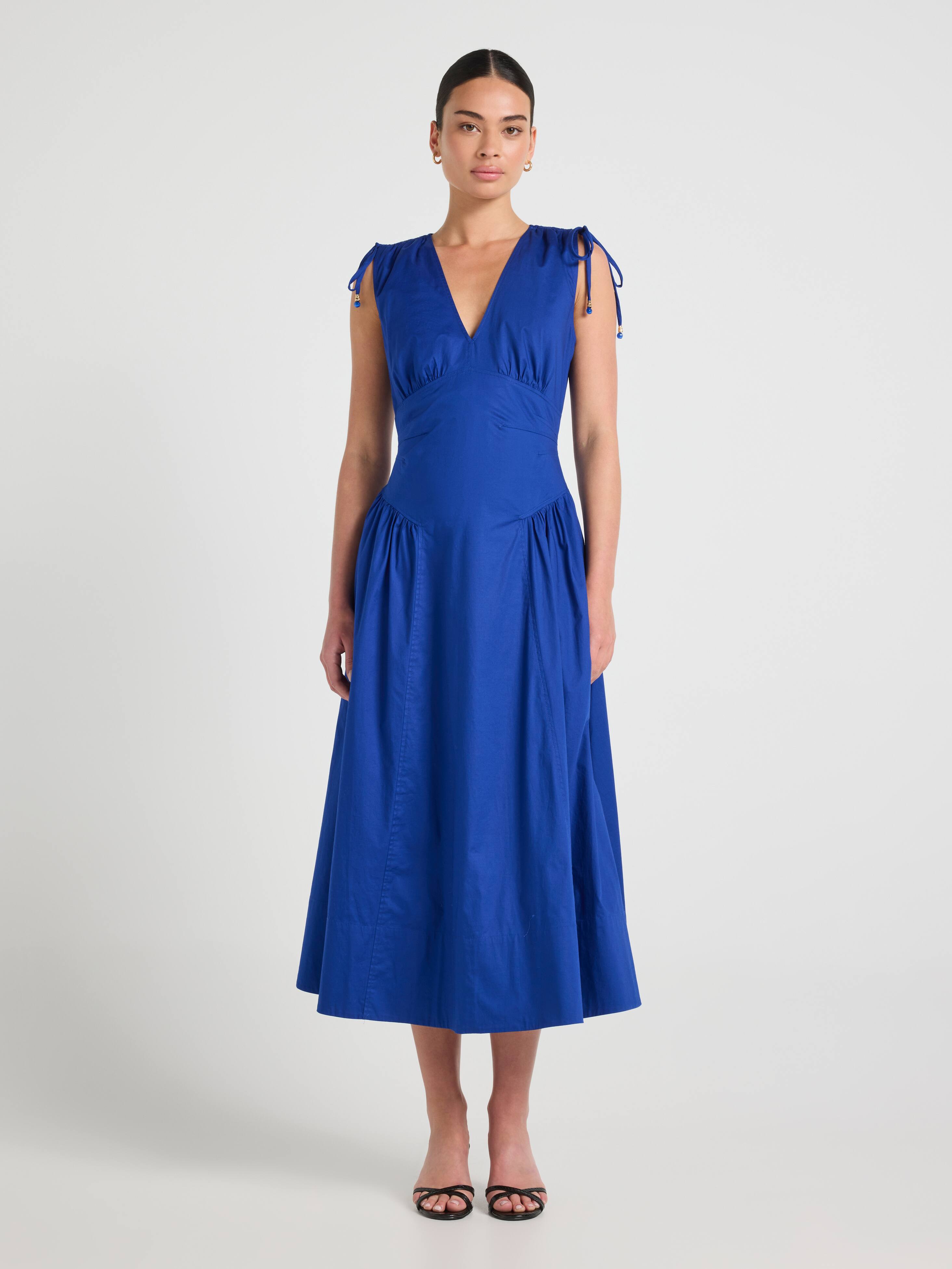 Lenny V Neck Midi Dress