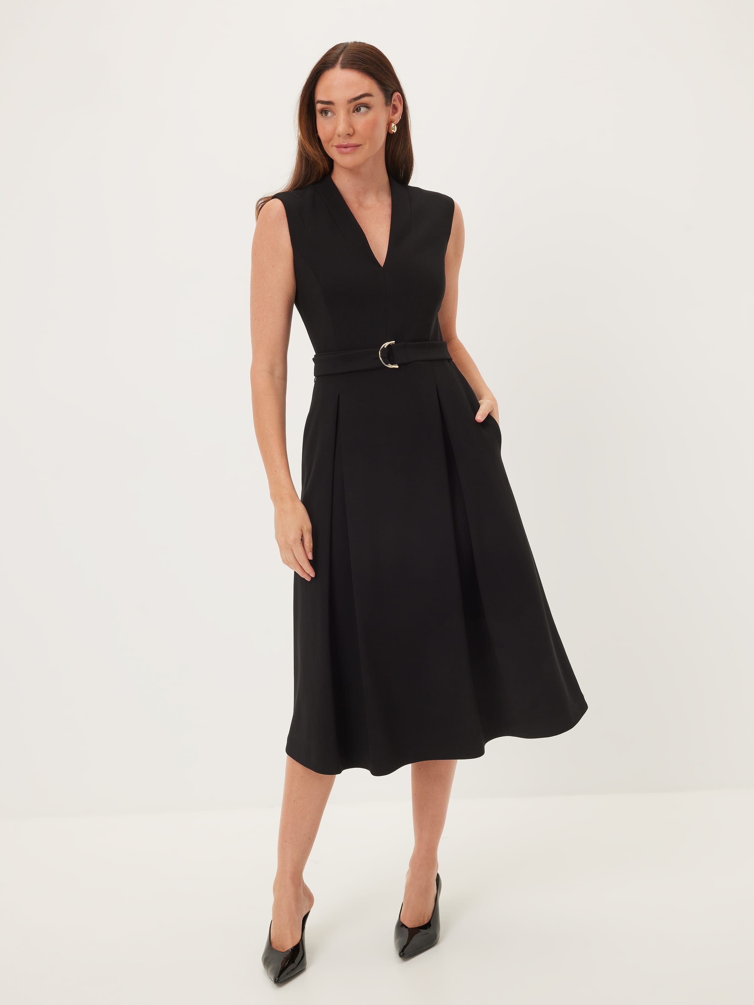 Rosie V-Neck Fit & Flare Dress