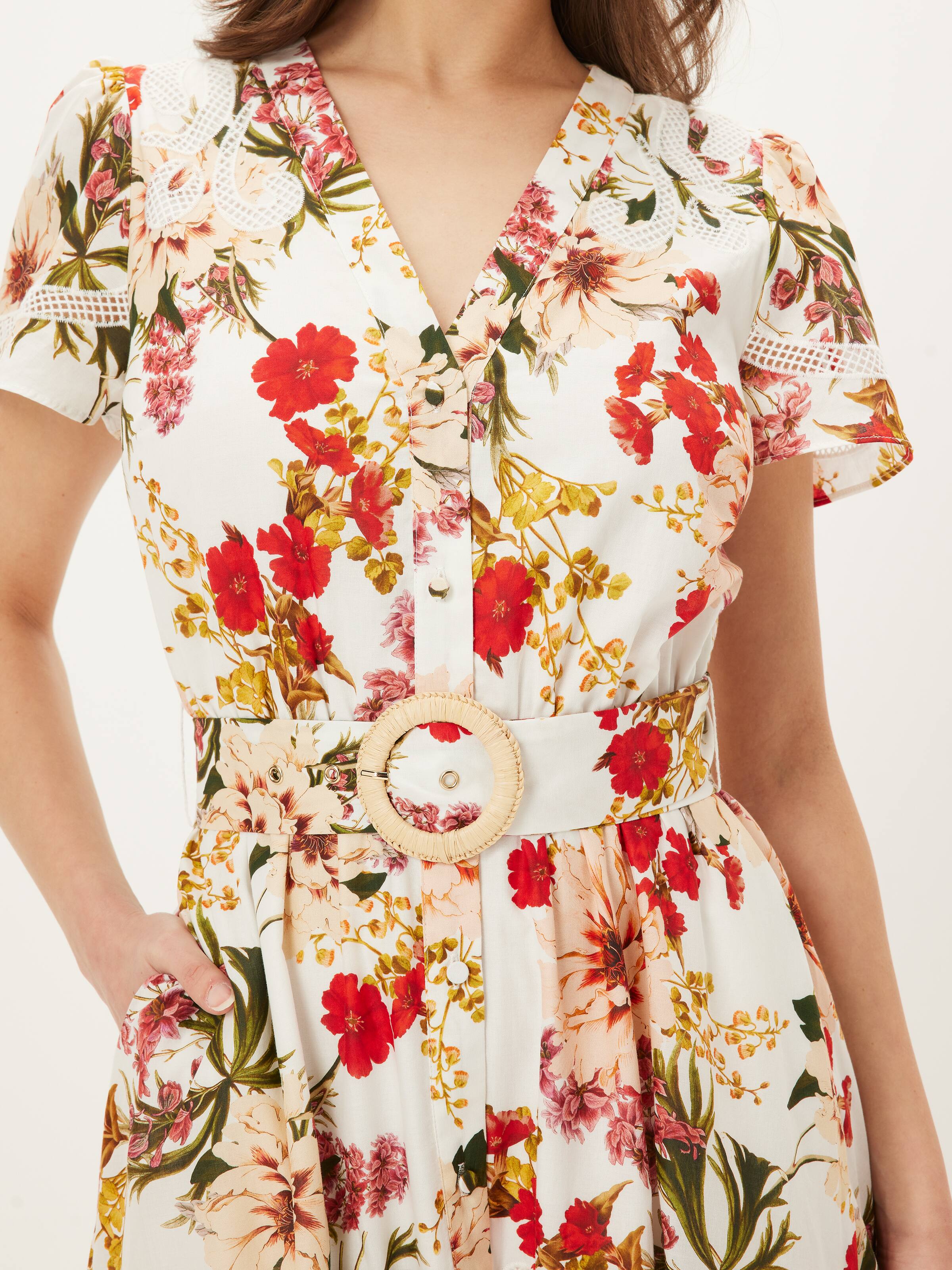 Cara Embroidered Shirt Dress