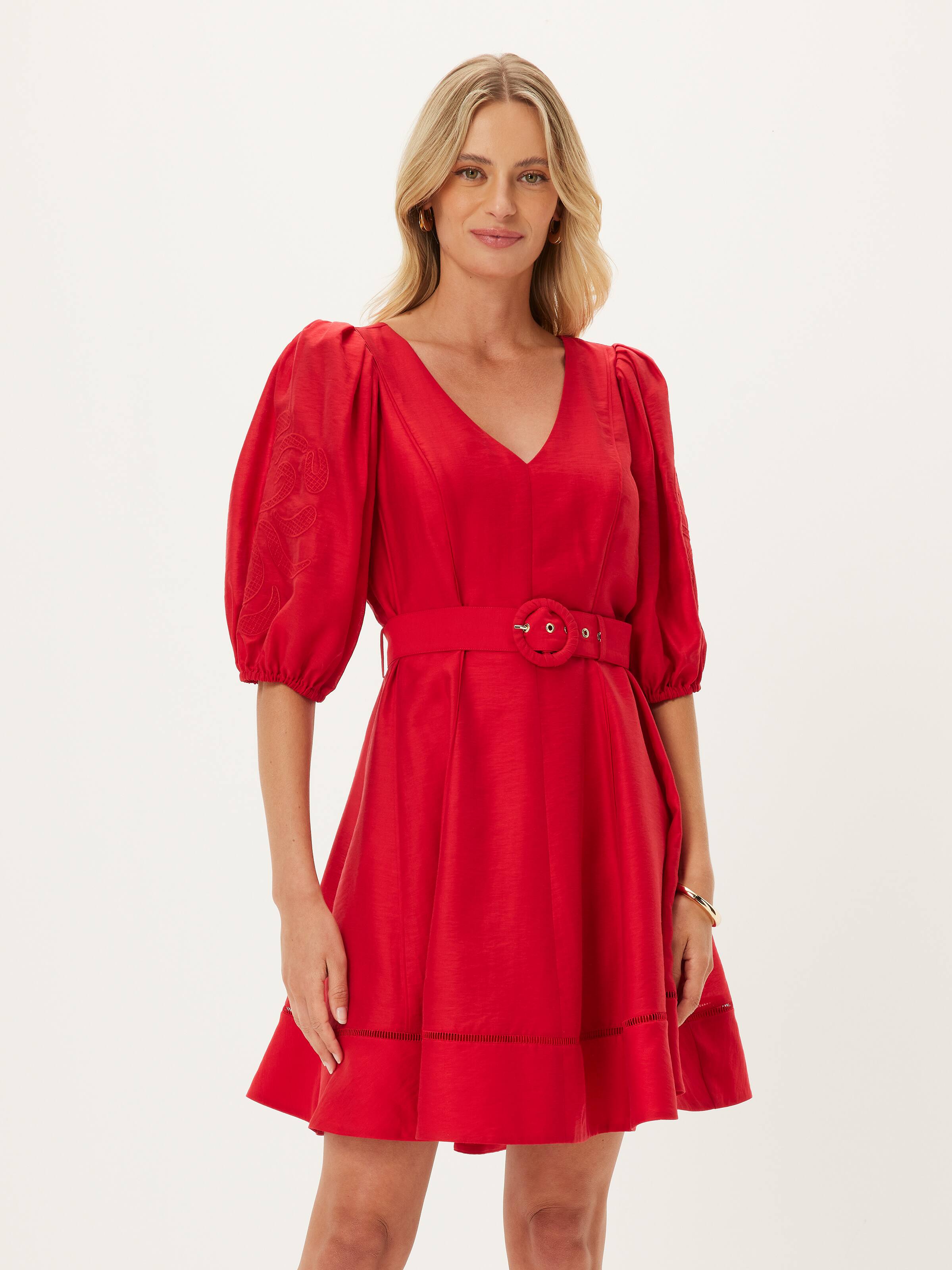 Monroe Embroidery Short Dress