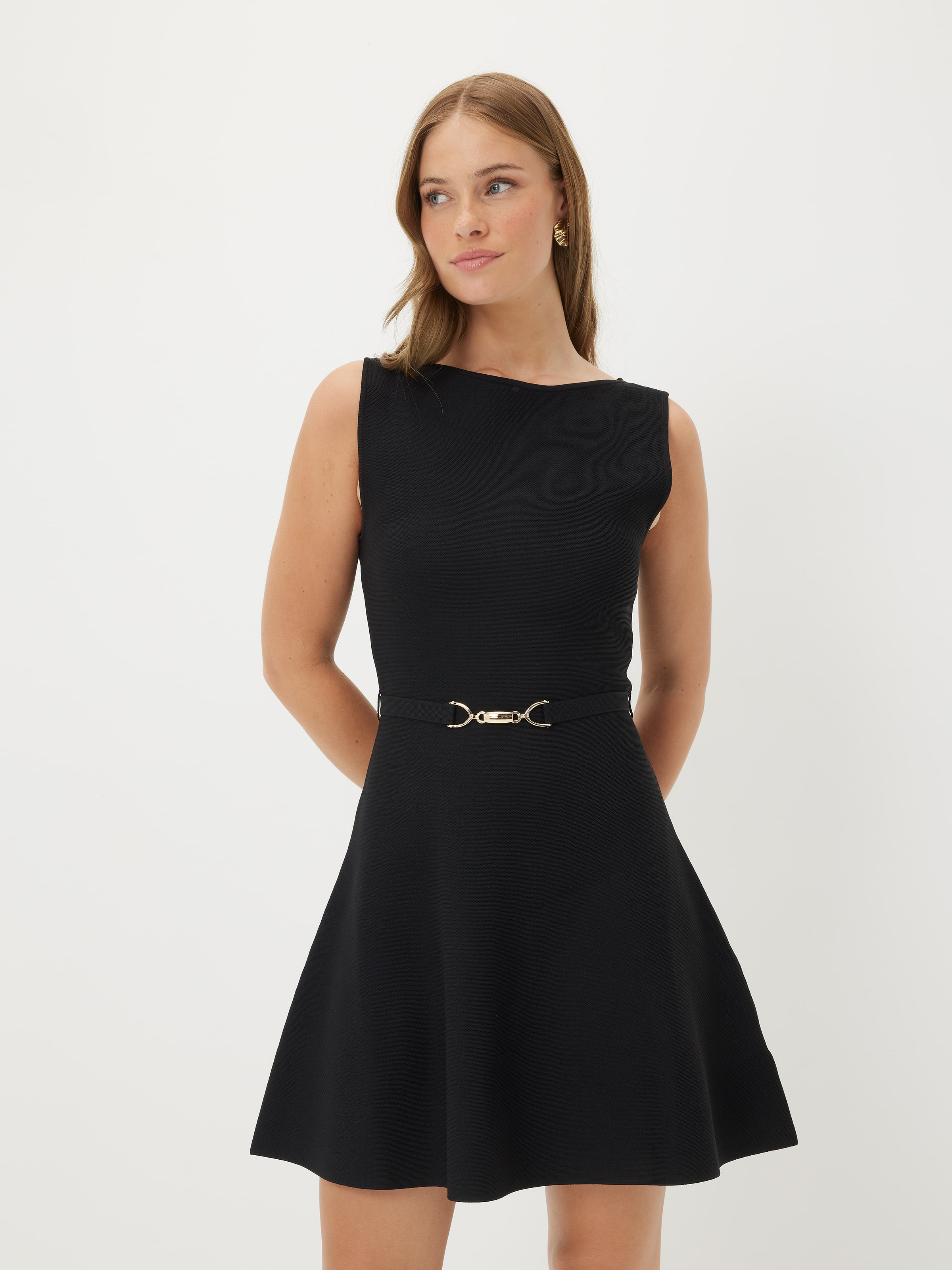 Ashley Belted Milano Mini Dress