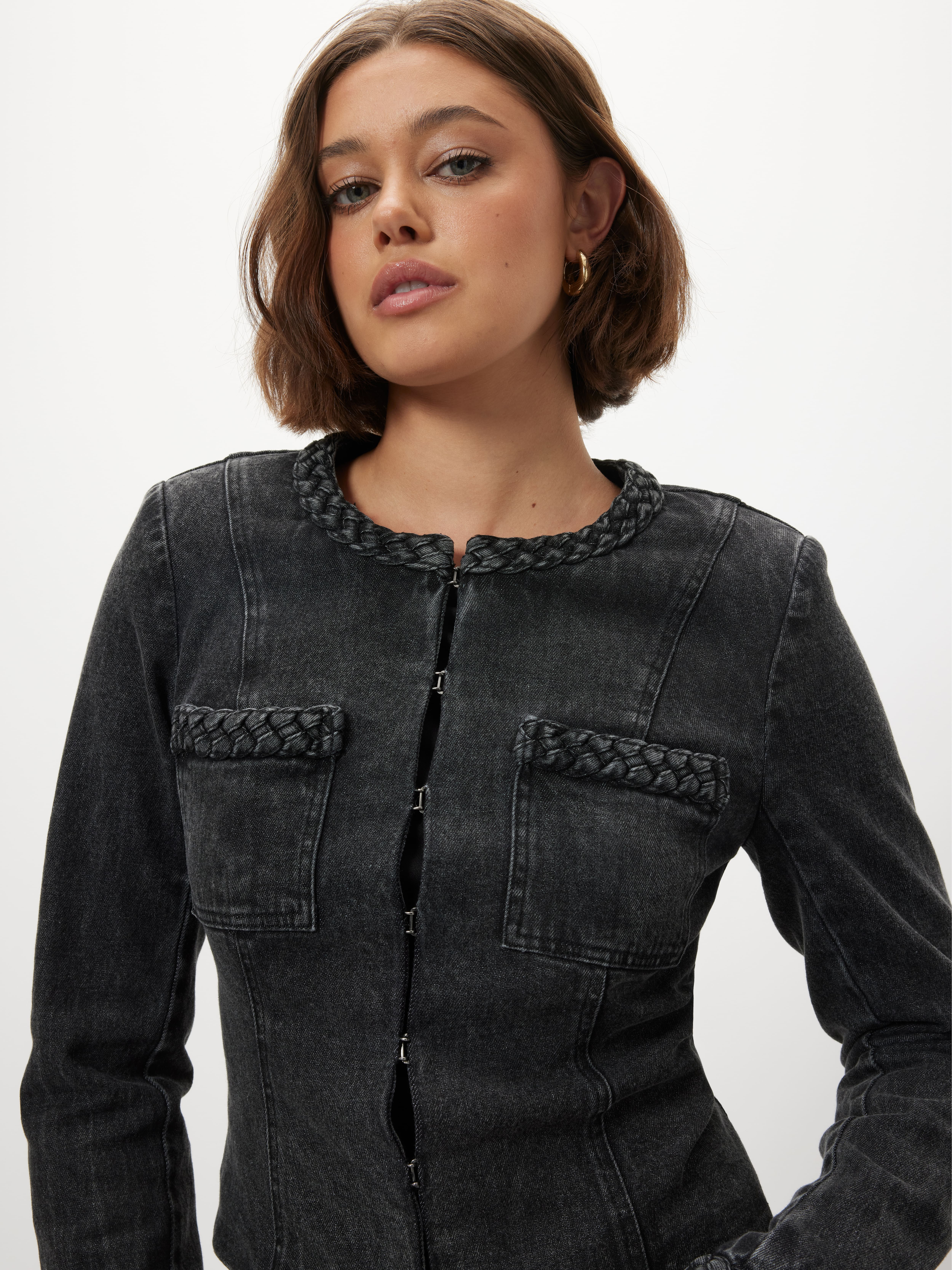 Berlin Braided Denim Jacket                                                                                                     