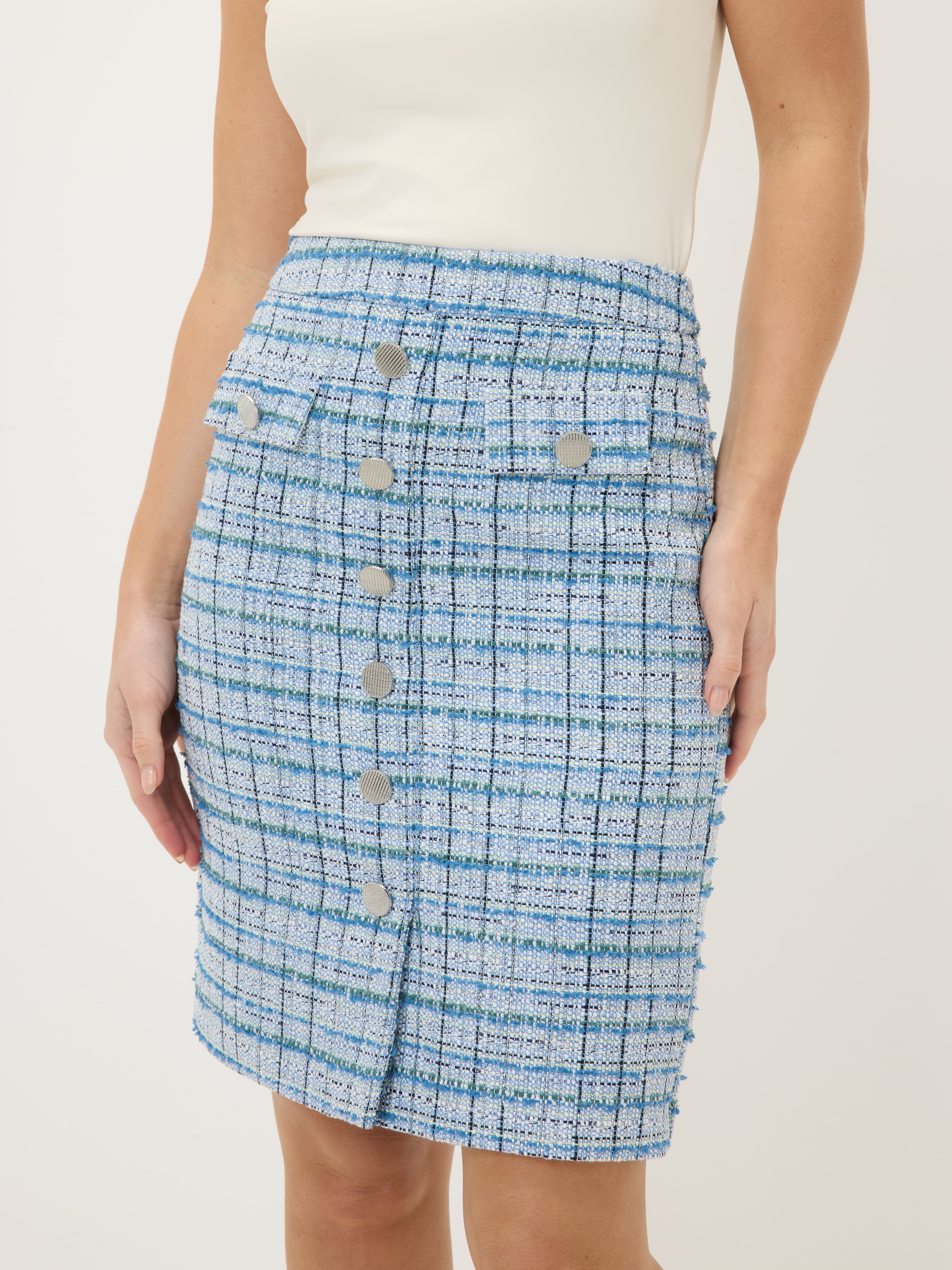 Drop In The Ocean Boucle Skirt                                                                                                  