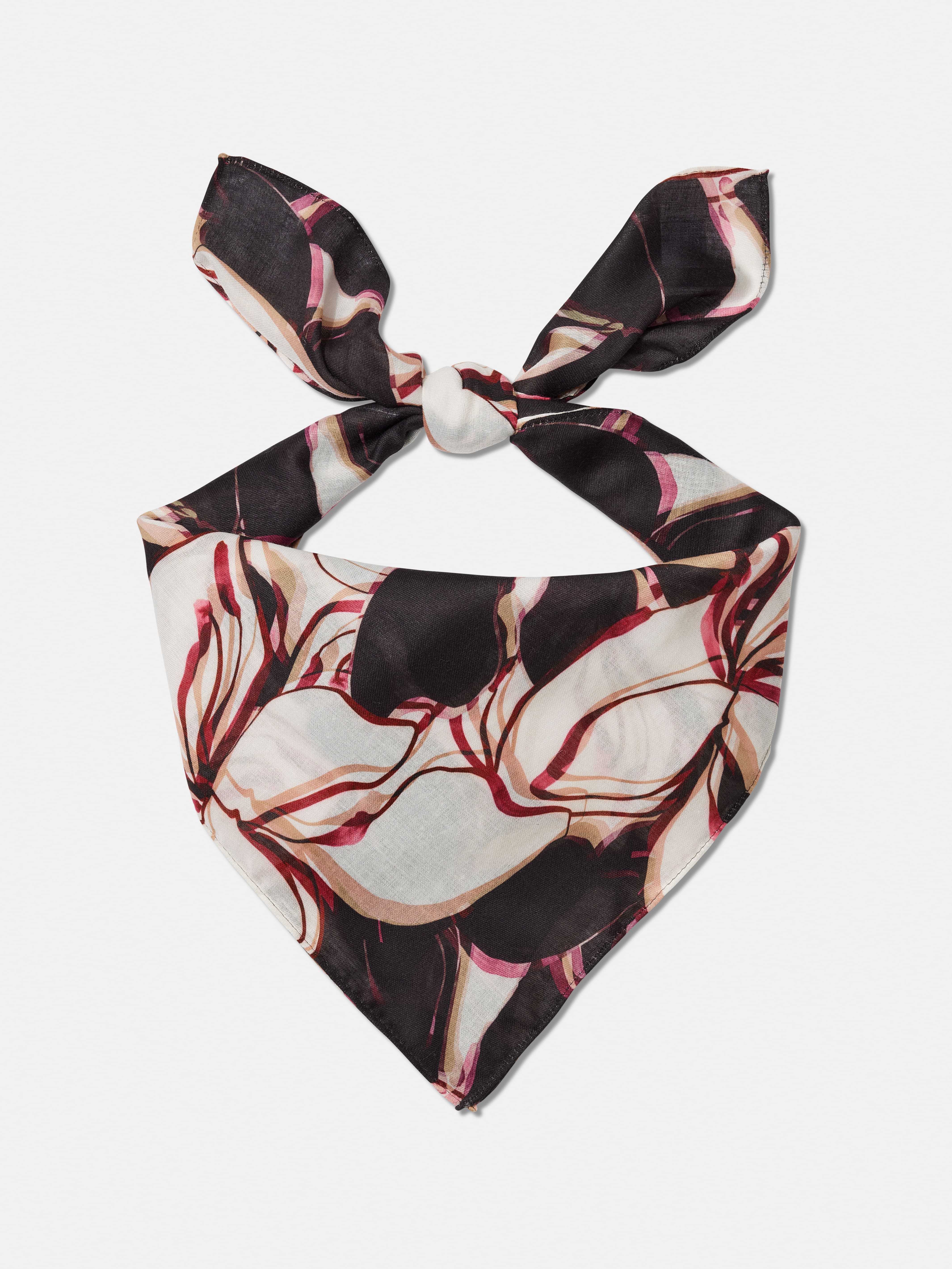 Floral Swirl Square Scarf                                                                                                       