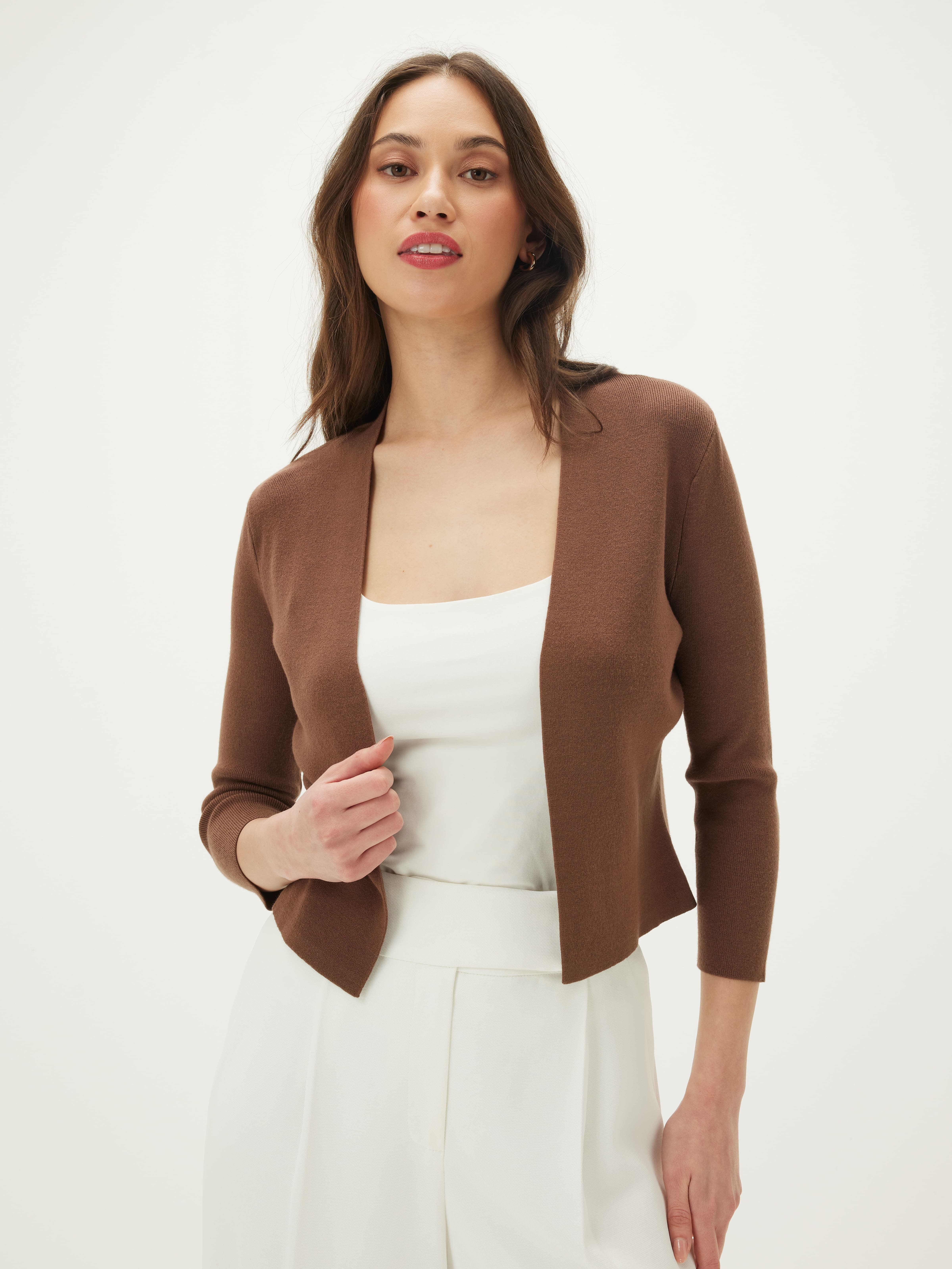 Libby Cropped 3/4 Cardi                                                                                                         