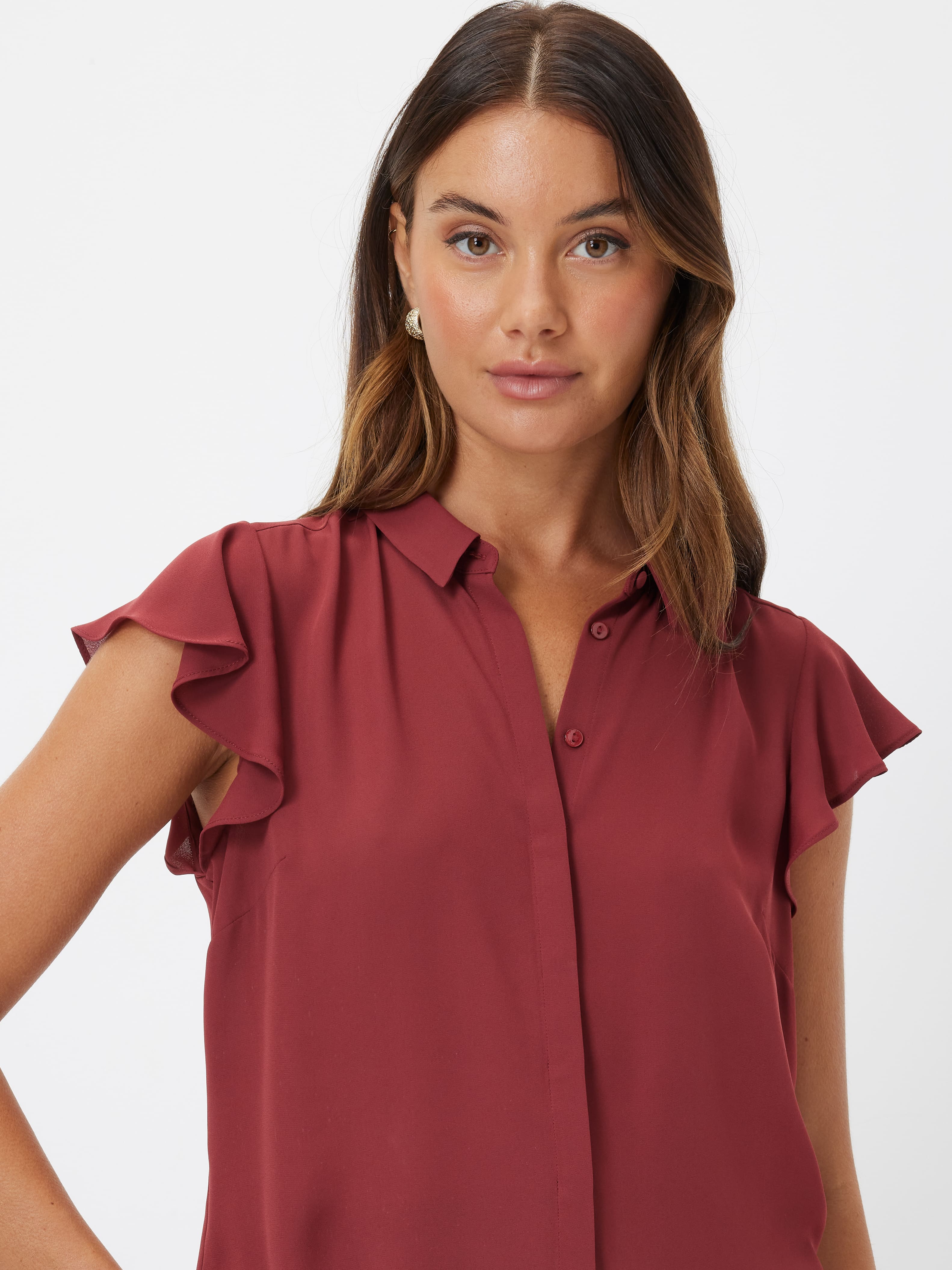Aria Ruffle Sleeve Shirt                                                                                                        