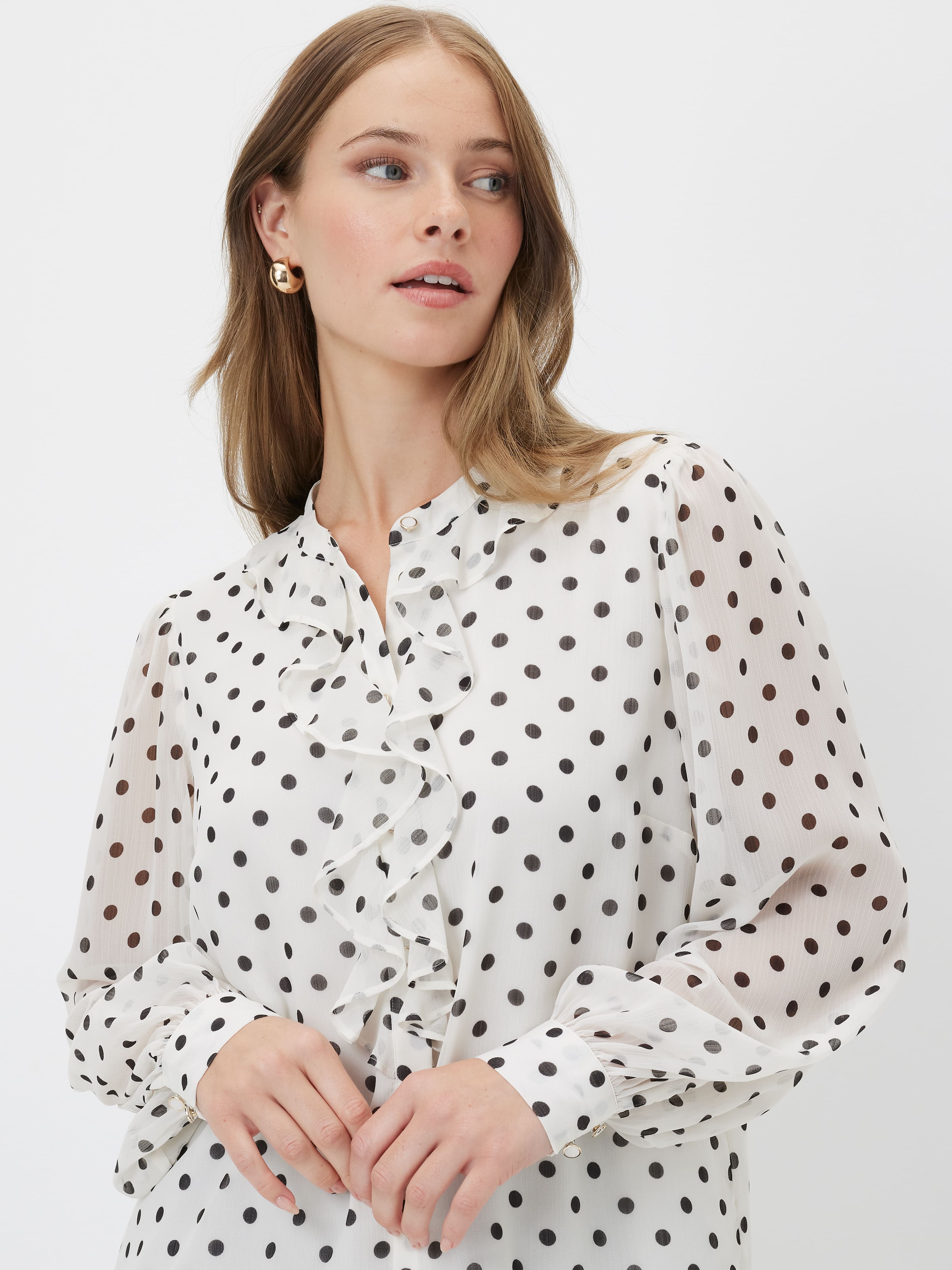 Ruffle Front Blouse                                                                                                             