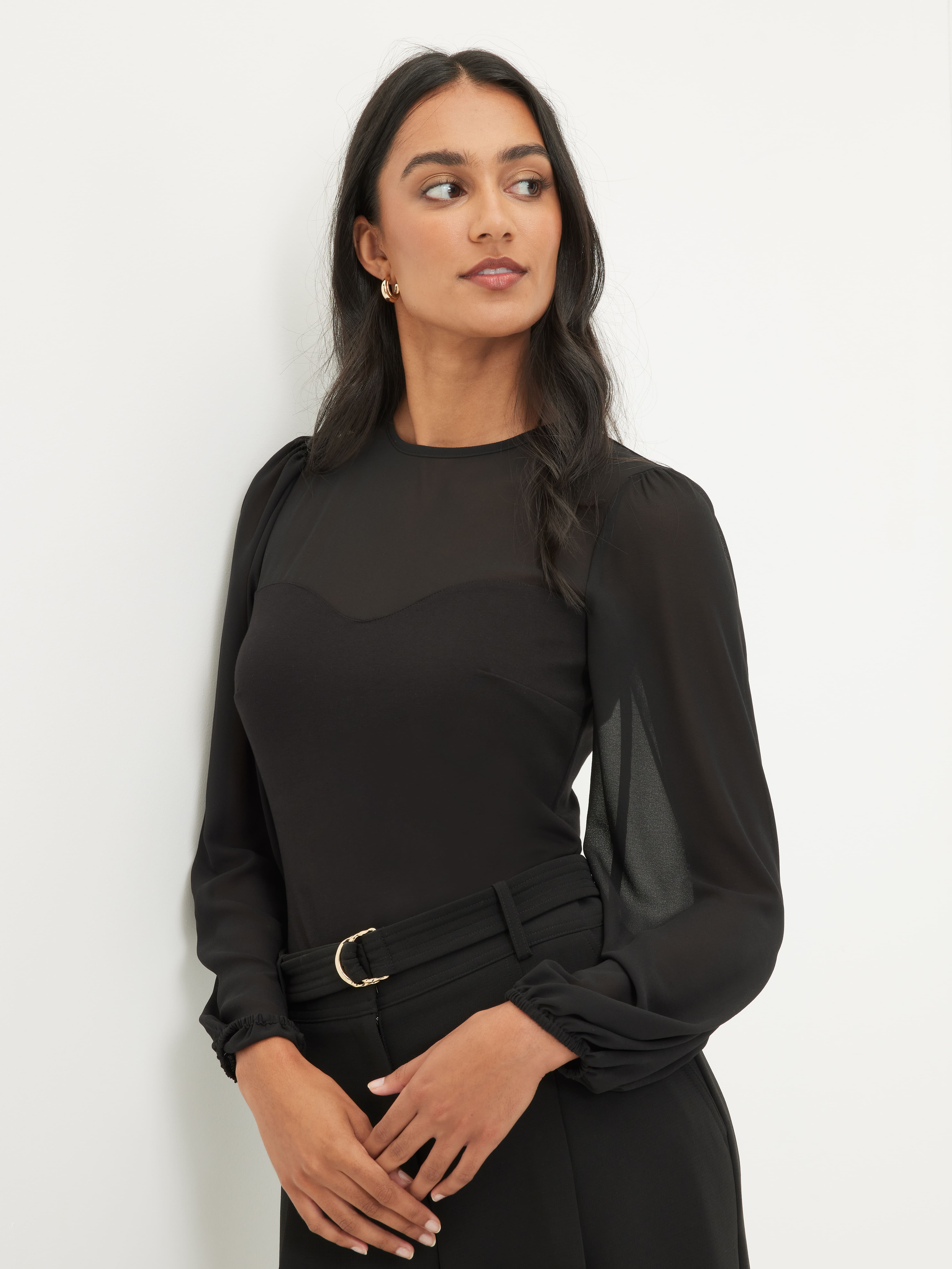 Kara Sweetheart Ponte Top                                                                                                       