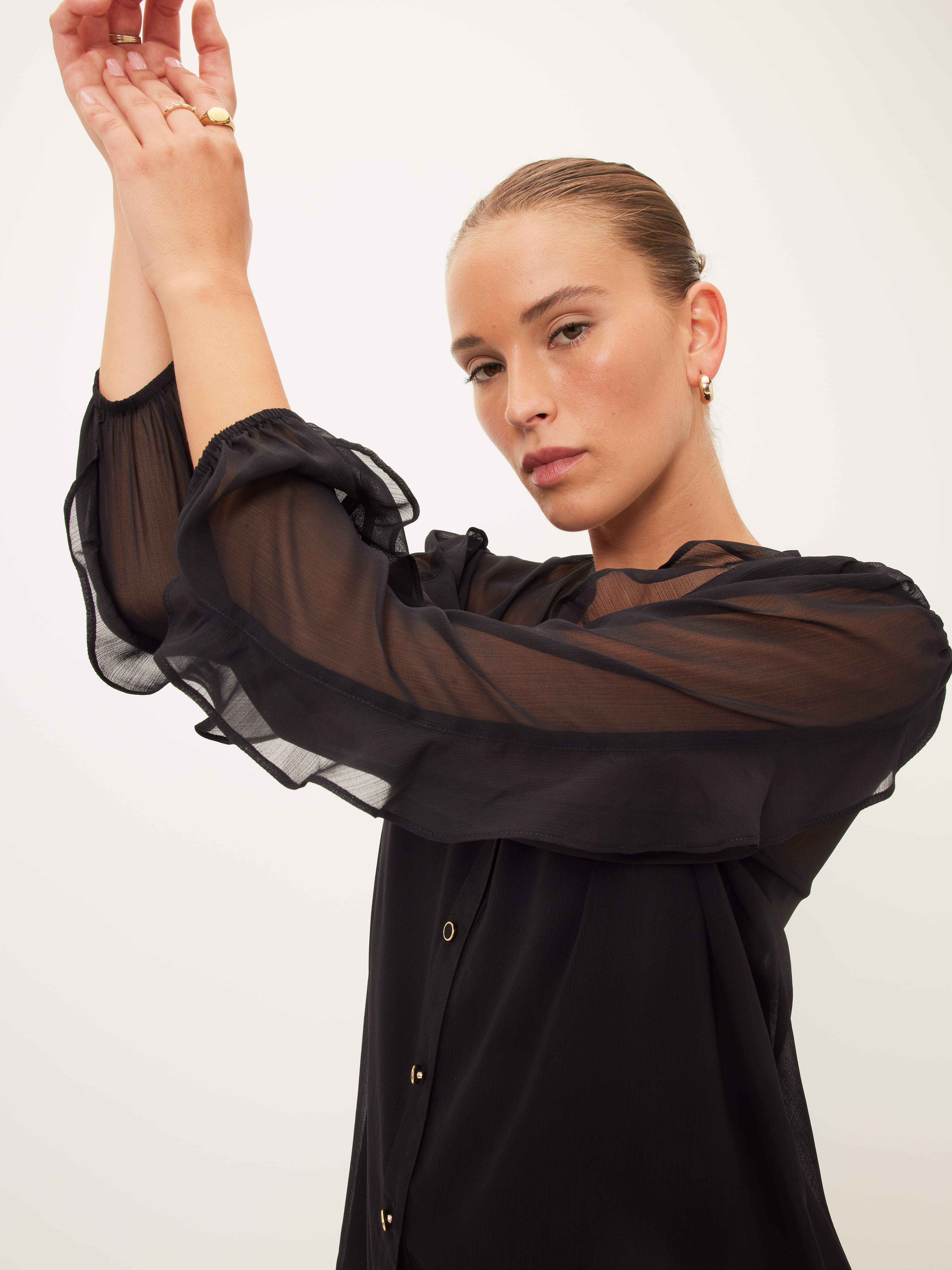 Ruffle Sleeve Blouse                                                                                                            