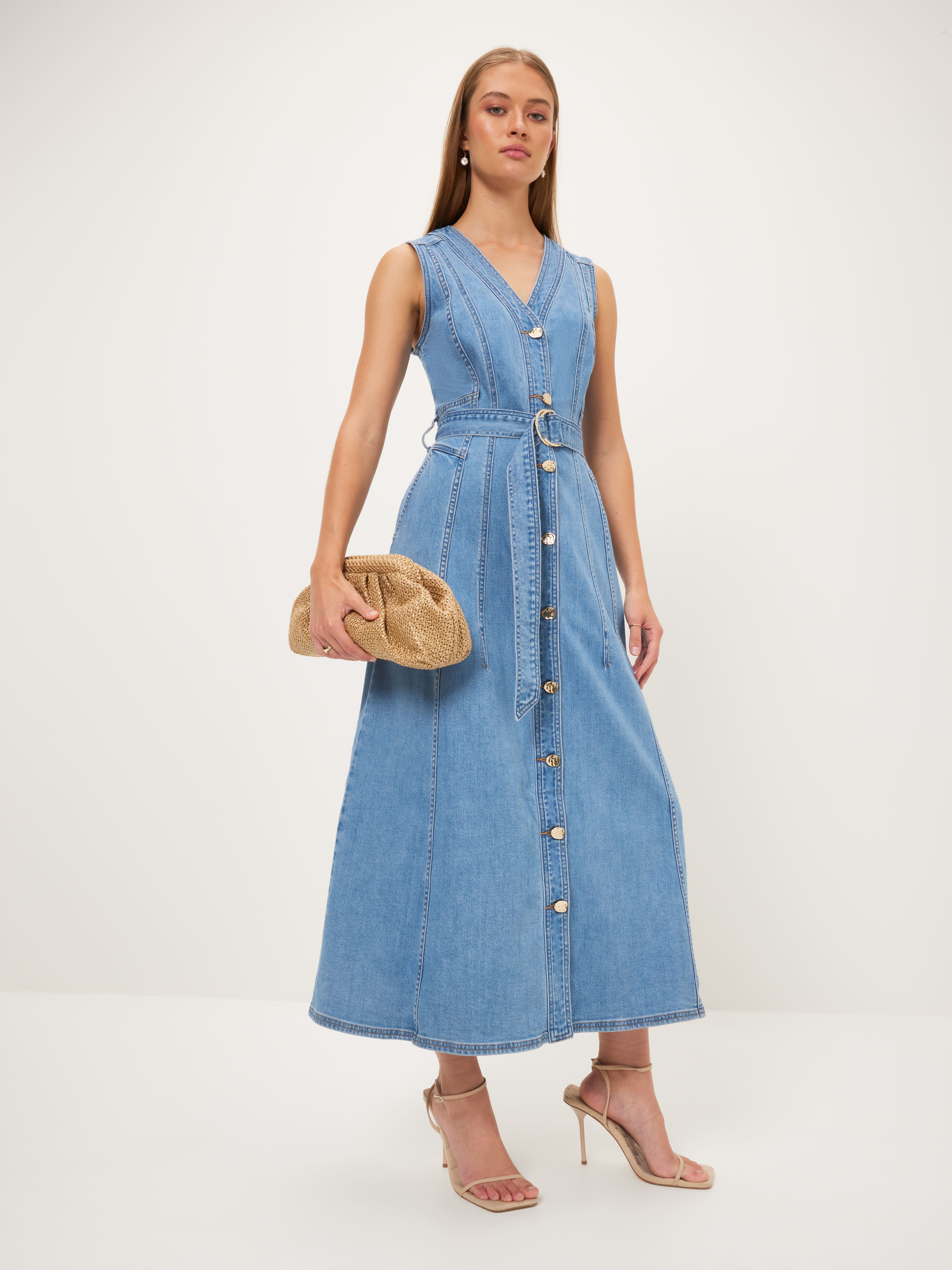 Connie | Effortless Women's Midi Denim Dress