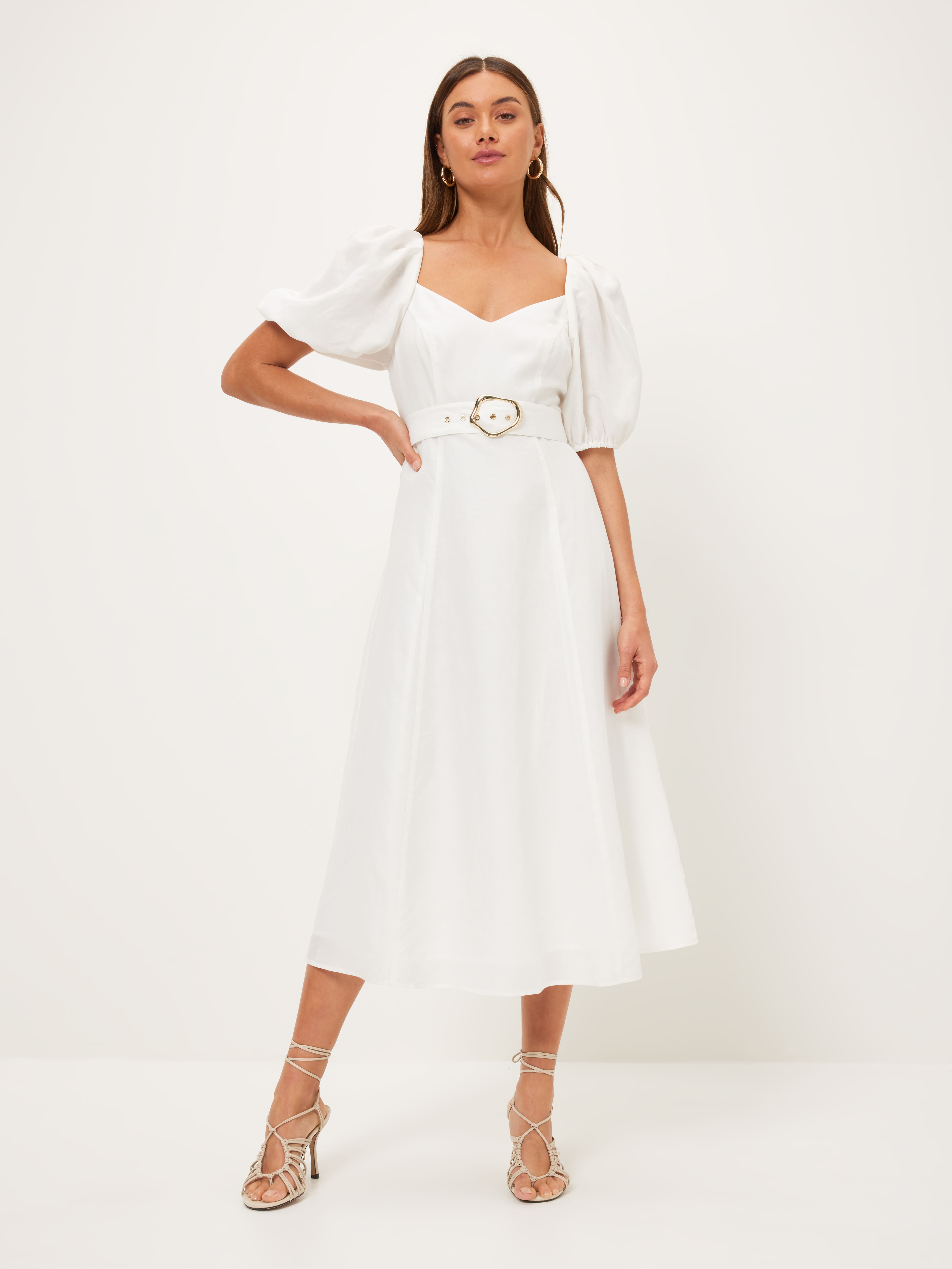 Pandora Jacquard Belted Midi Dress main image 1