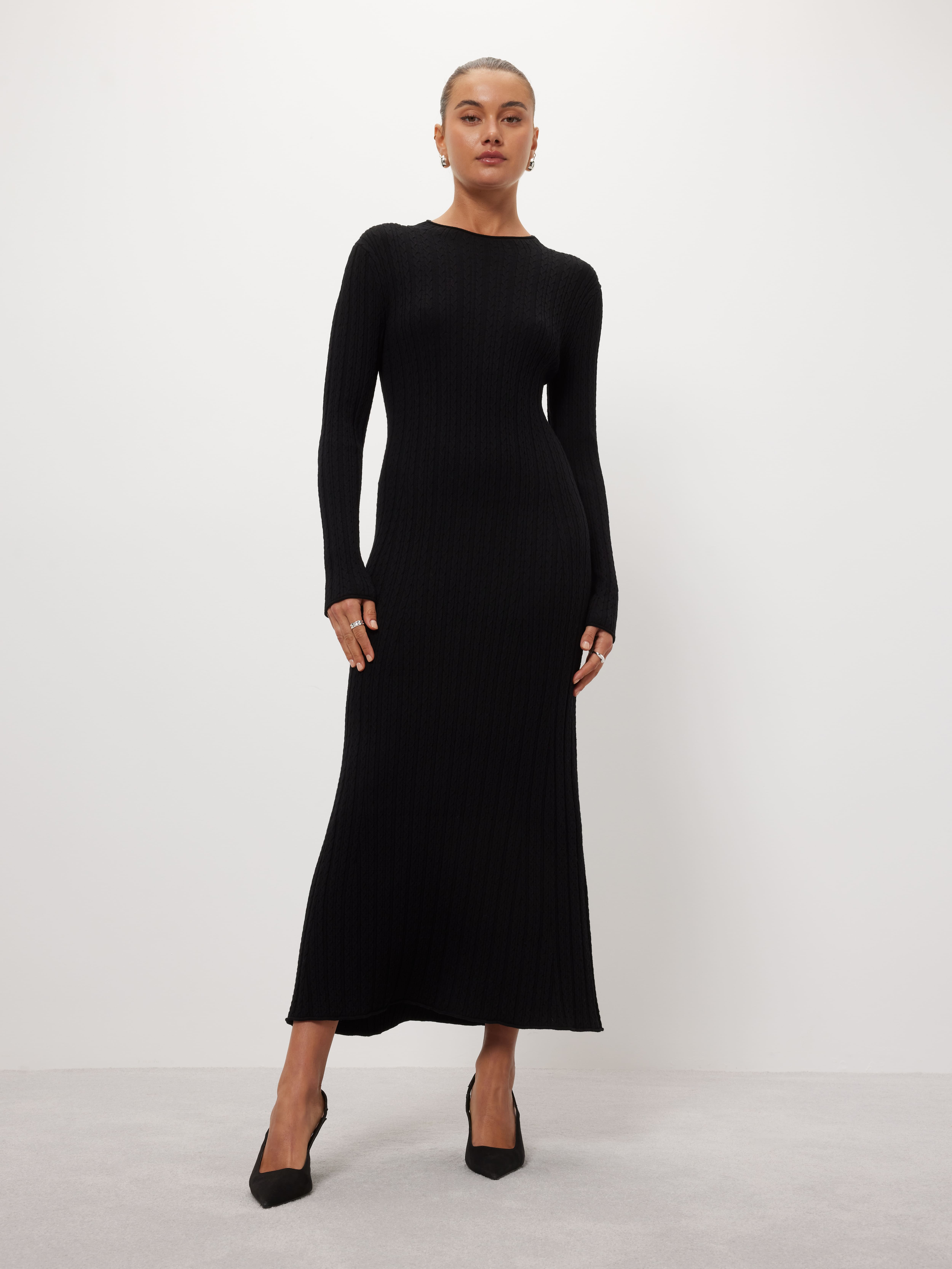 Raye Cable Knit Dress                                                                                                           