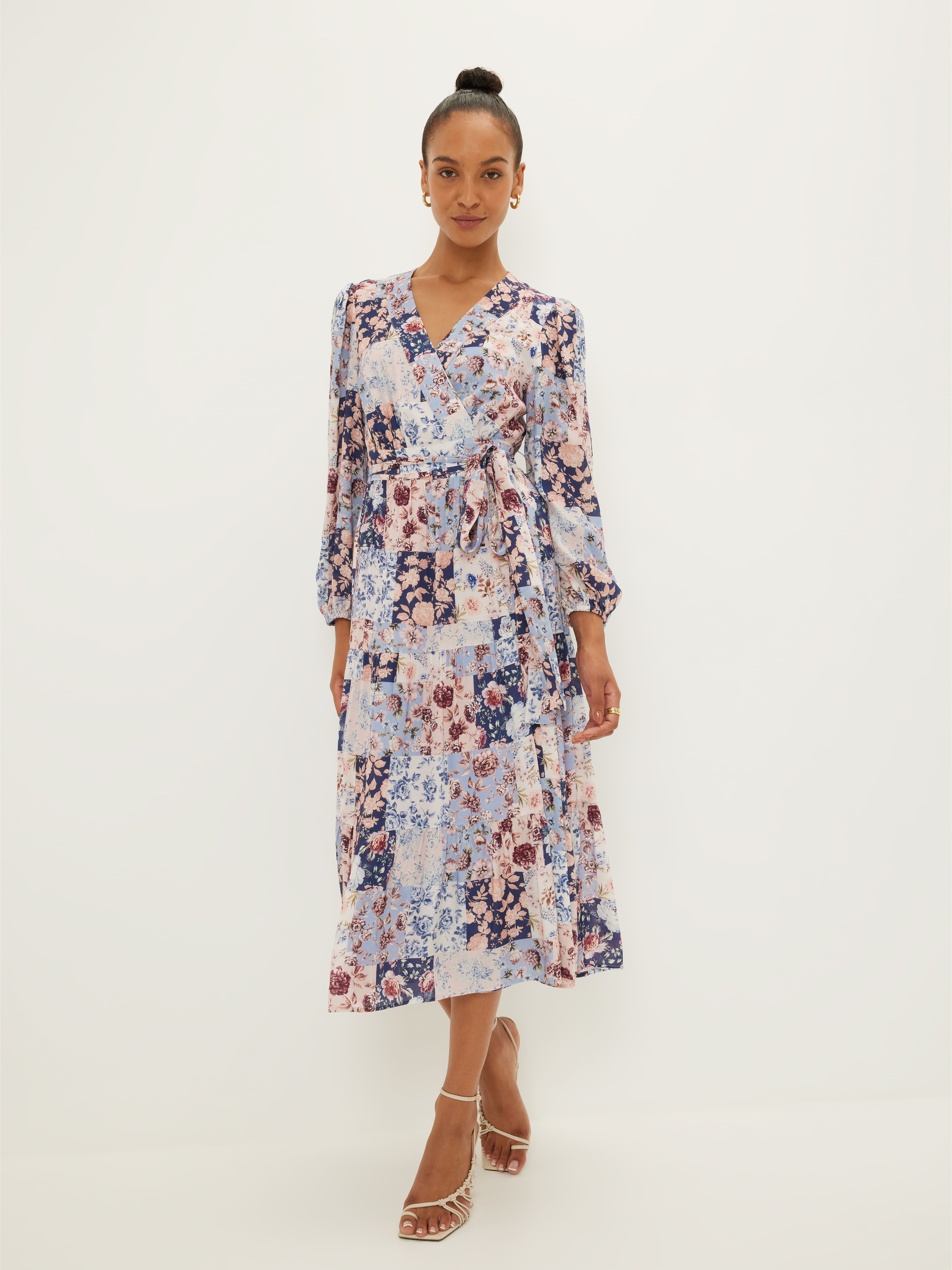 Athena Wrap Midi Dress                                                                                                          