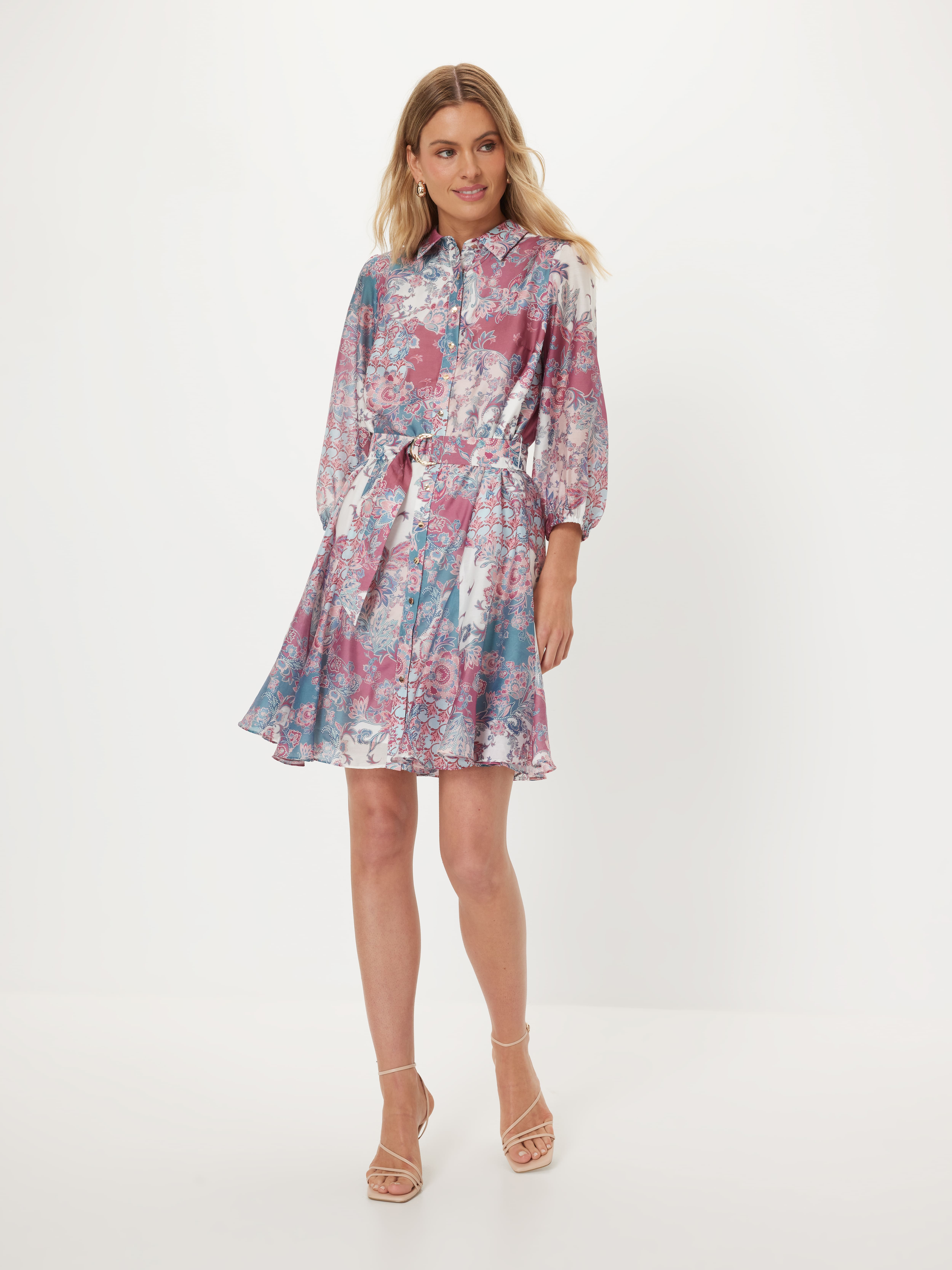 Penny 3/4 Sleeve Short Dress                                                                                                    