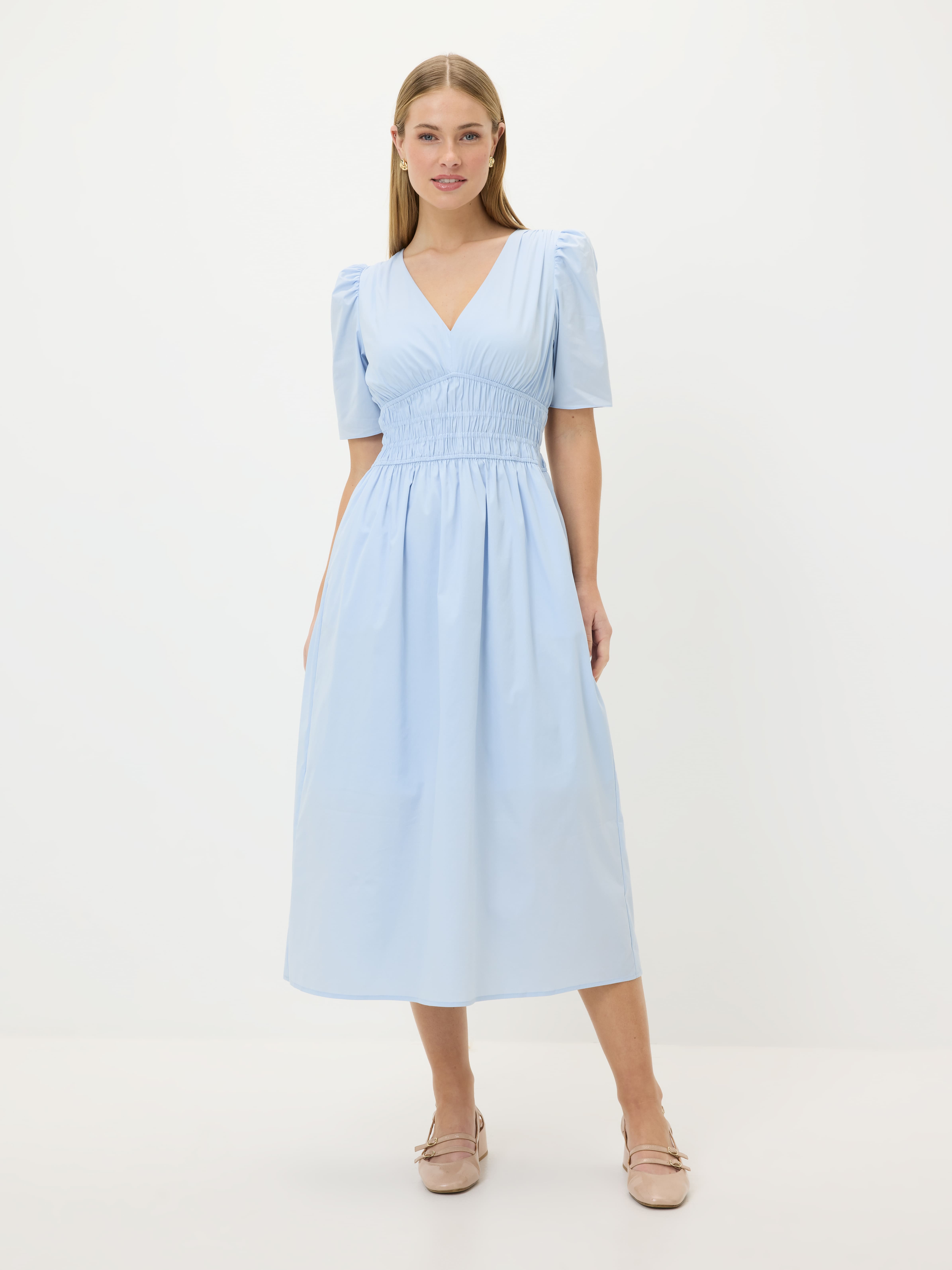 Bella V Neck Midi Dress                                                                                                         