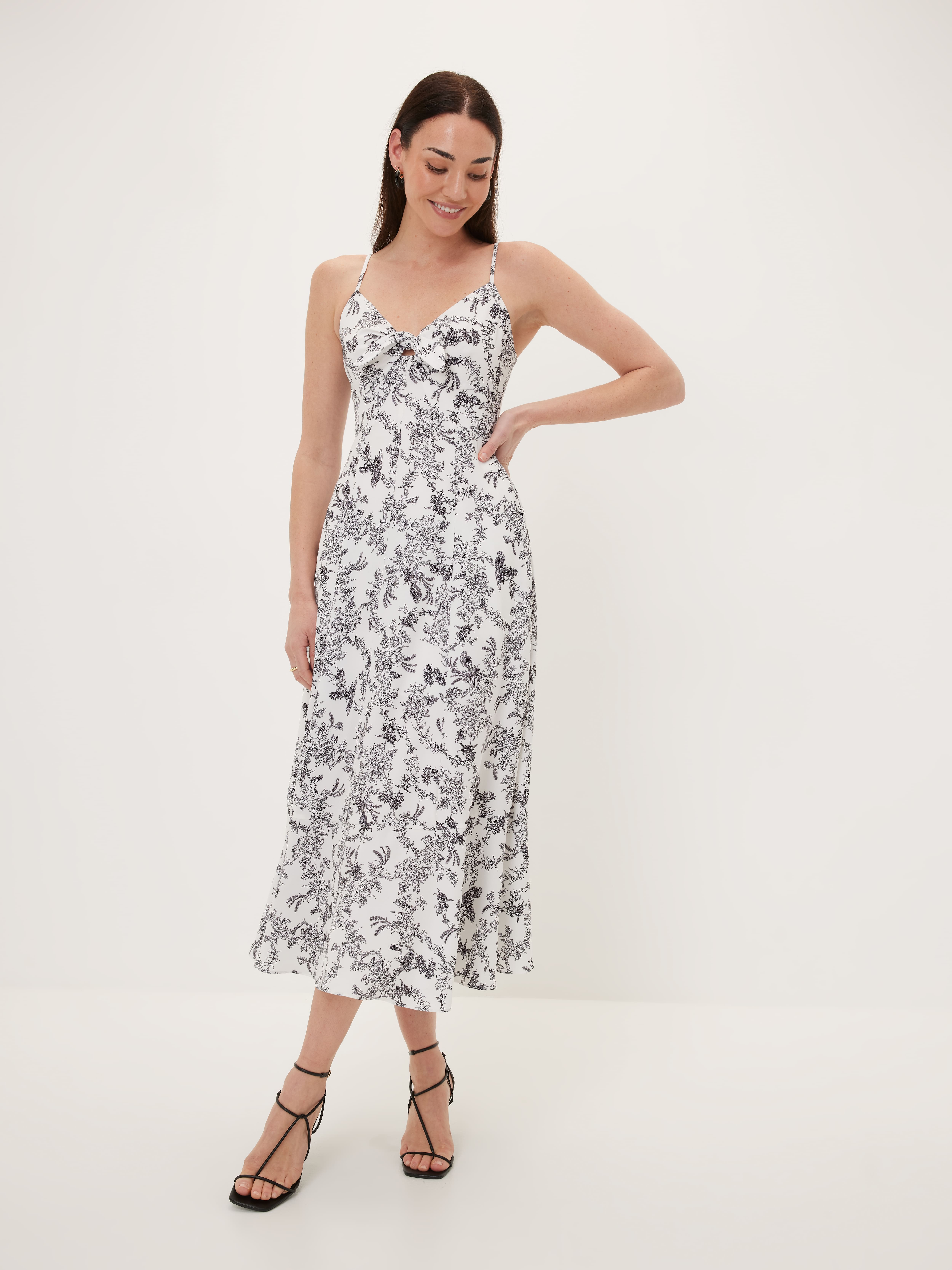 Kingsley Bow Front Midi Dress                                                                                                   