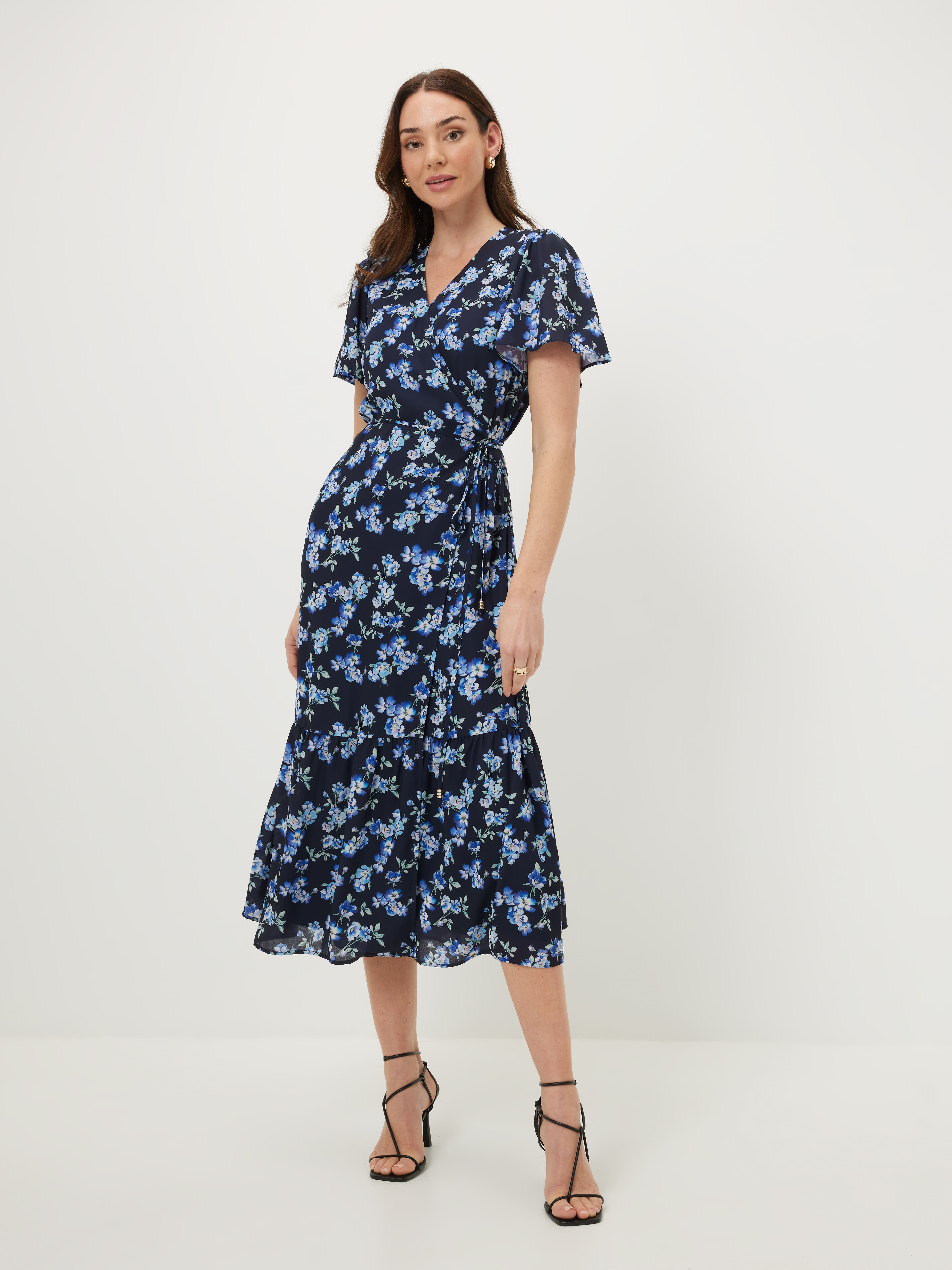 Rebecca Wrap Midi Dress                                                                                                         